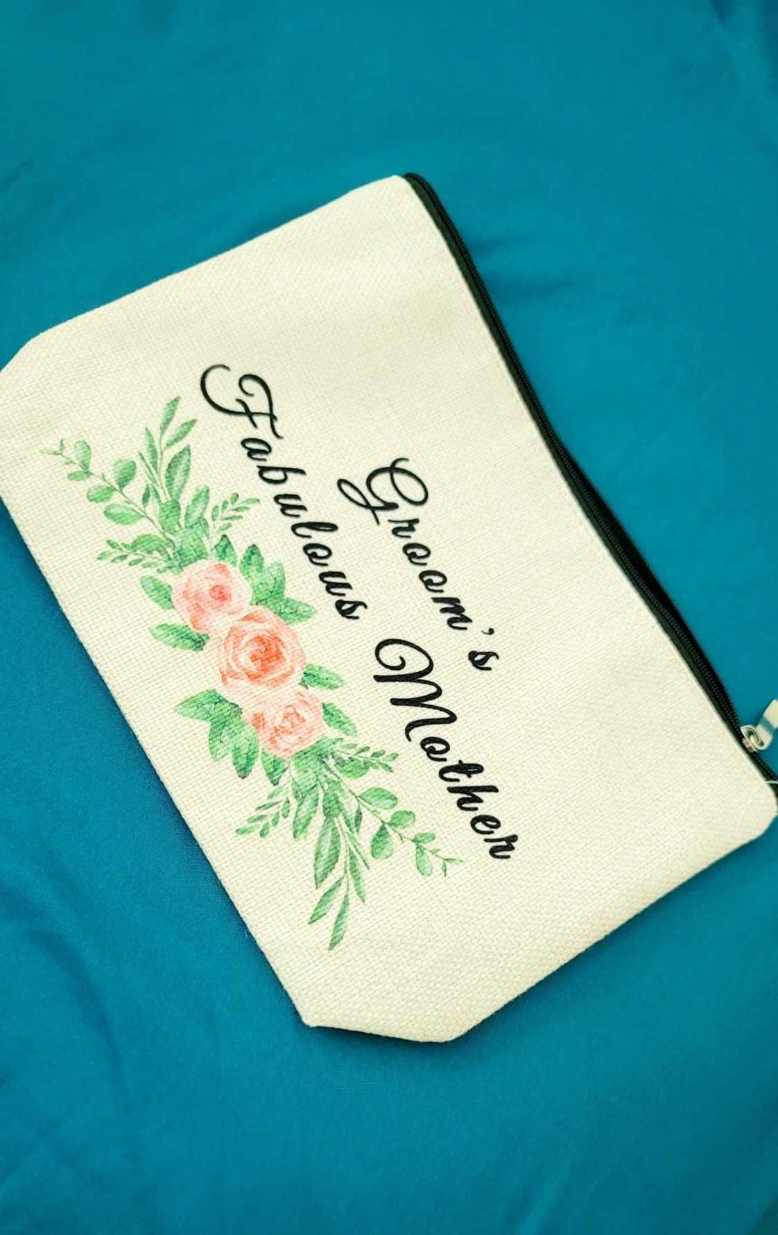 Mother of the Groom Gift Makeup Bag Bridal Shower Gifts Cosmetic Bag Wedding Engagement Gifts for Mom Mother of the Groom Appreciation Gift from Bride Makeup Pouch Travel Toiletry Bags customer photo 1