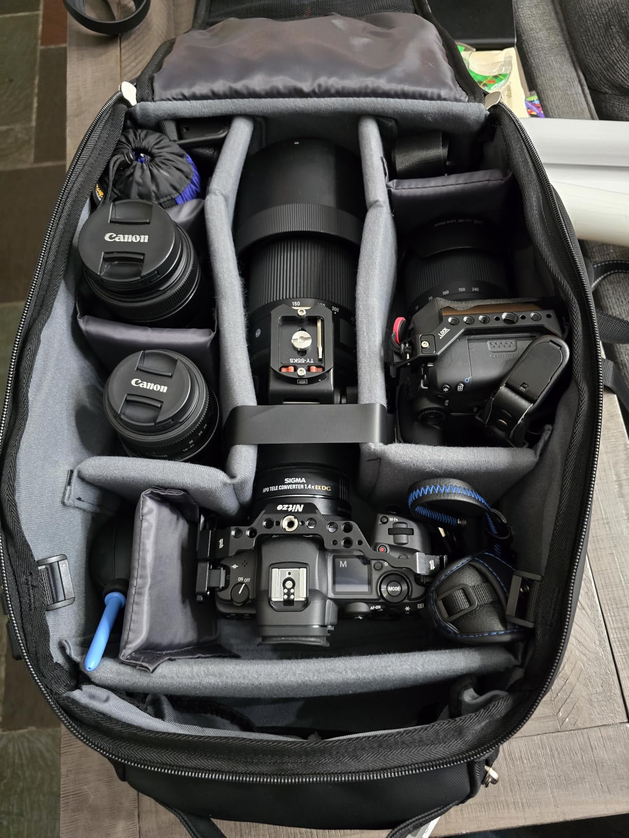 Camera Backpack Large, Waterproof Camera Bag for Mirrorless and DSLR with TSA Lock, Quick Access, 17-Inch Laptop Compartment, Adjustable Straps - Fits Camera Stabilizer, Drone, Black customer photo 1