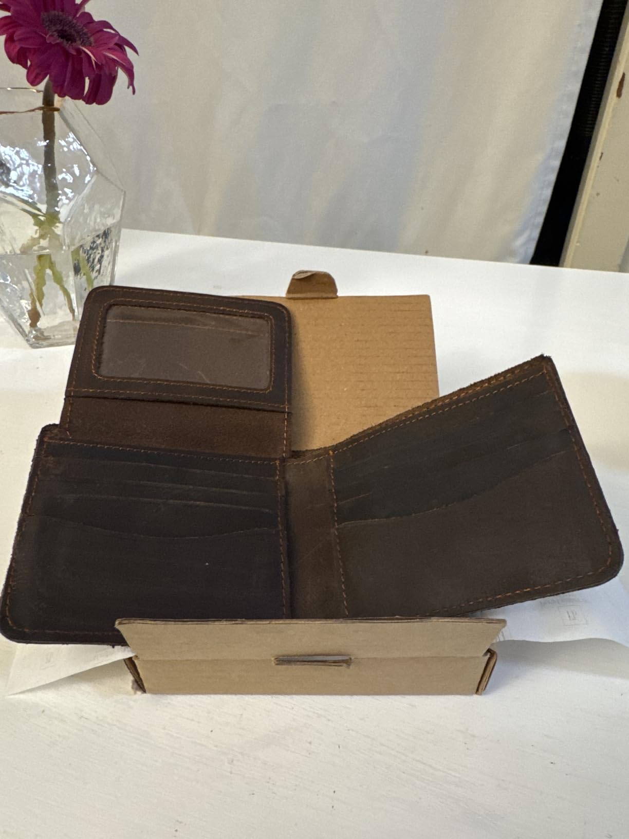 Personalized Leather Wallet for Men - Engraved Name Initial, Custom Monogram in 5 Colors & 6 Designs - Ideal Gift for Husband, Dad, Boyfriend, Wedding, Anniversary, Birthday, Valentines Day Gifts customer photo 2