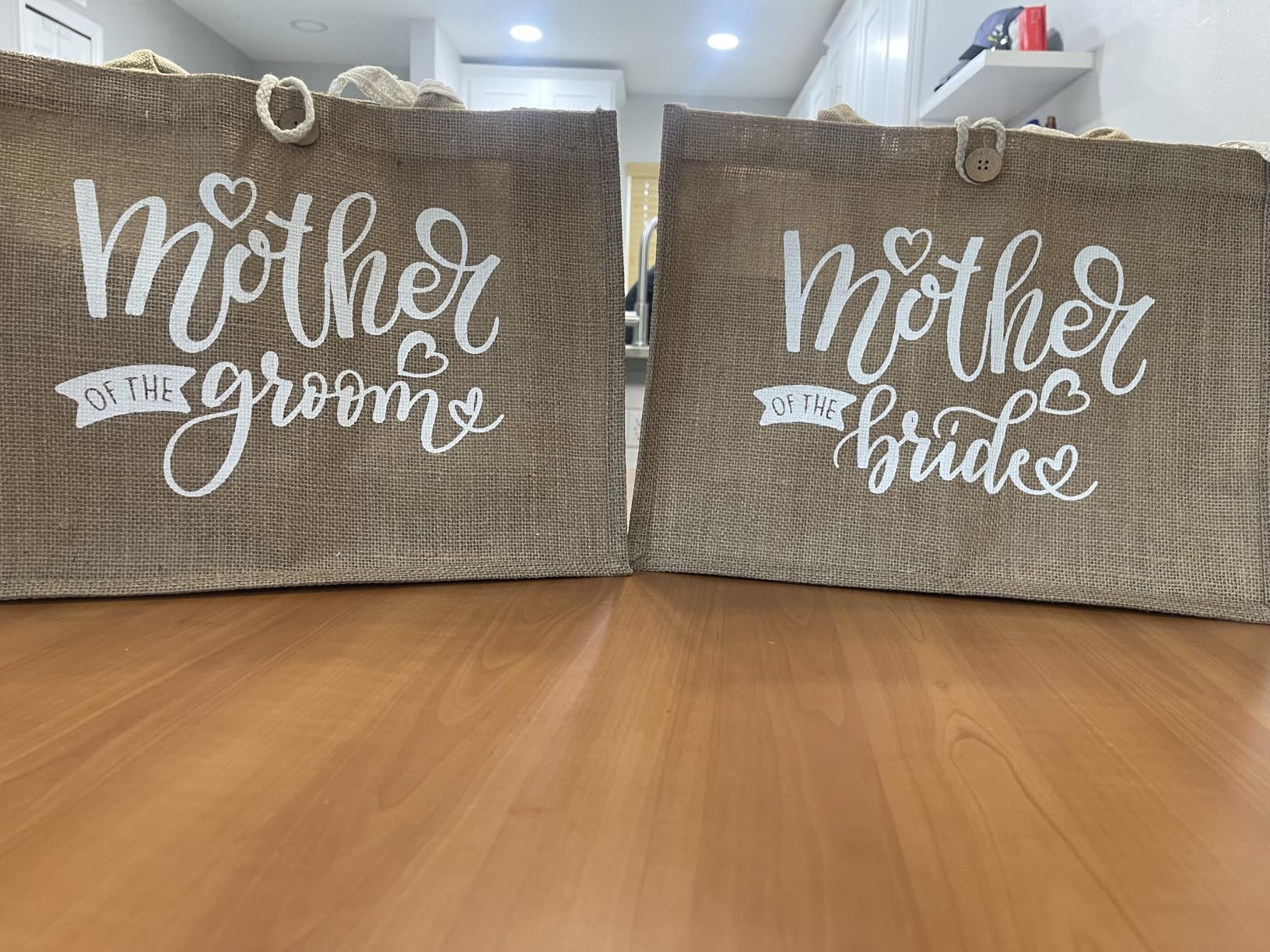 Hushee 2 Sets Mother of The Bride and Mother of The Groom Gifts Set Includes 20 oz Tumblers, Canvas Tote Bags, Cosmetic Bag, Handkerchief, Candle customer photo 1