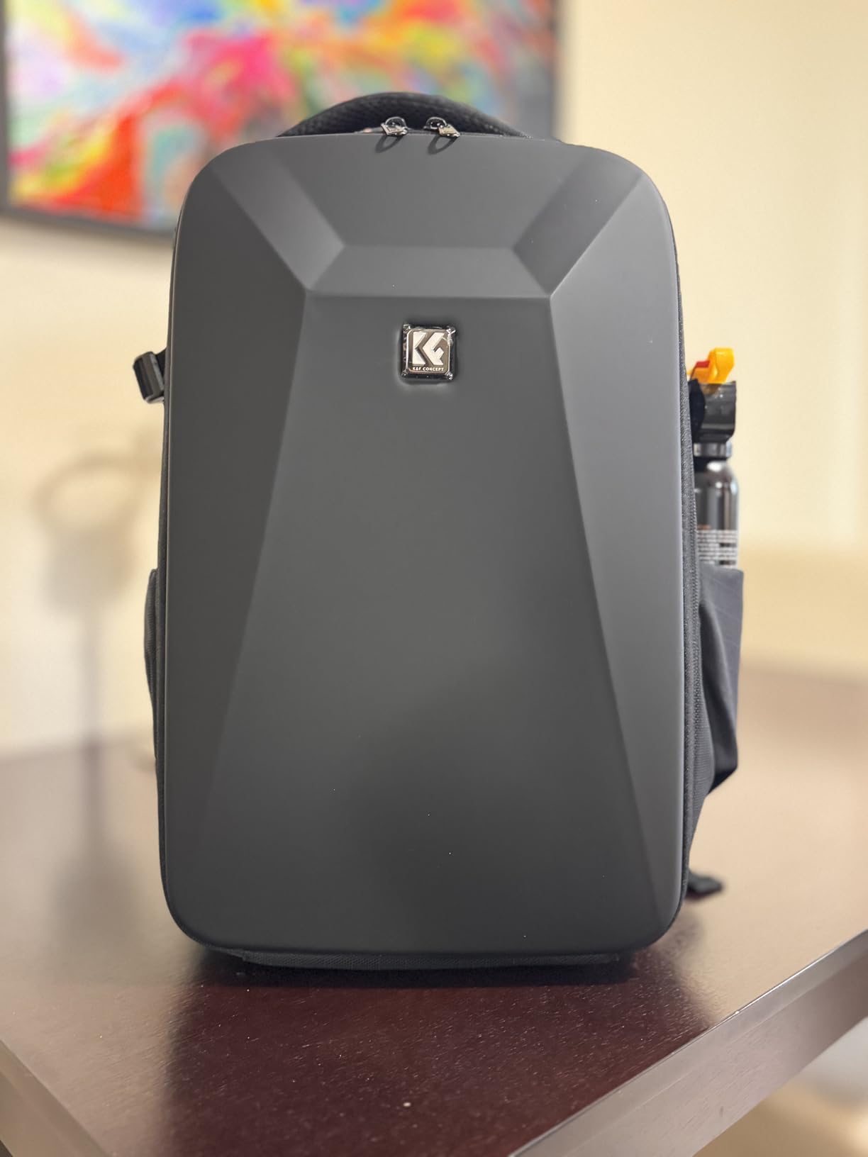 K&F CONCEPT Camera Backpack, Hardshell Photography DSLR Camera Bag | 15-15.6 Inch Laptop Compartment, Waterproof, Hard Shell Camera Case, Compatible with Canon/Nikon/Sony/DJI Mavic Drone customer photo 1