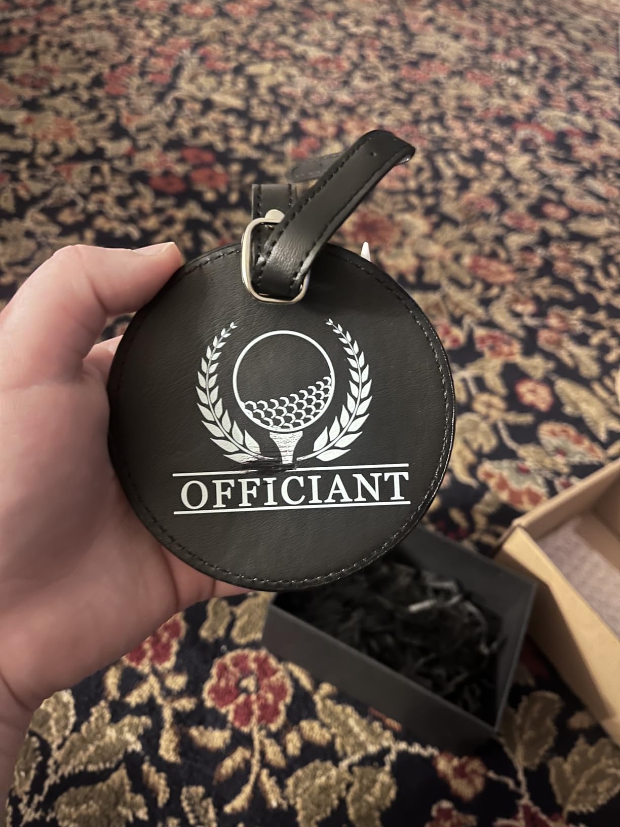 HyDren Wedding Officiant Gift Golf Ball Set with Printed Balls, Leather Pouch Tag, Thank You Tees and Gift Box, Proposal Present for Pastor Minister customer photo 2