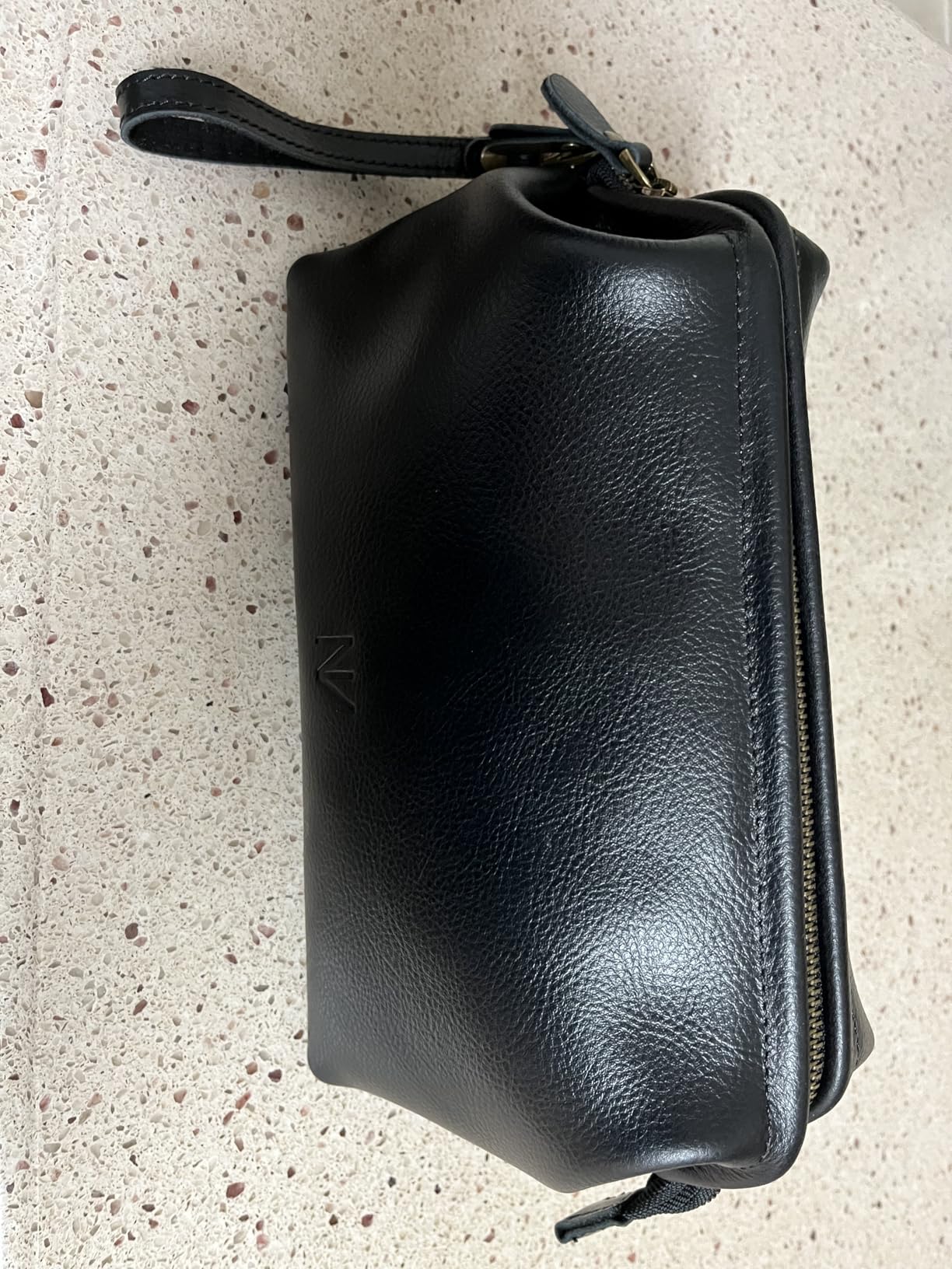NV Holders Premium Genuine Leather Toiletry Bag for Men - The Ultimate Travel Dopp Kit and Hygiene Organizer, Perfect Men's Toiletry Travel Bag (Black) customer photo 1