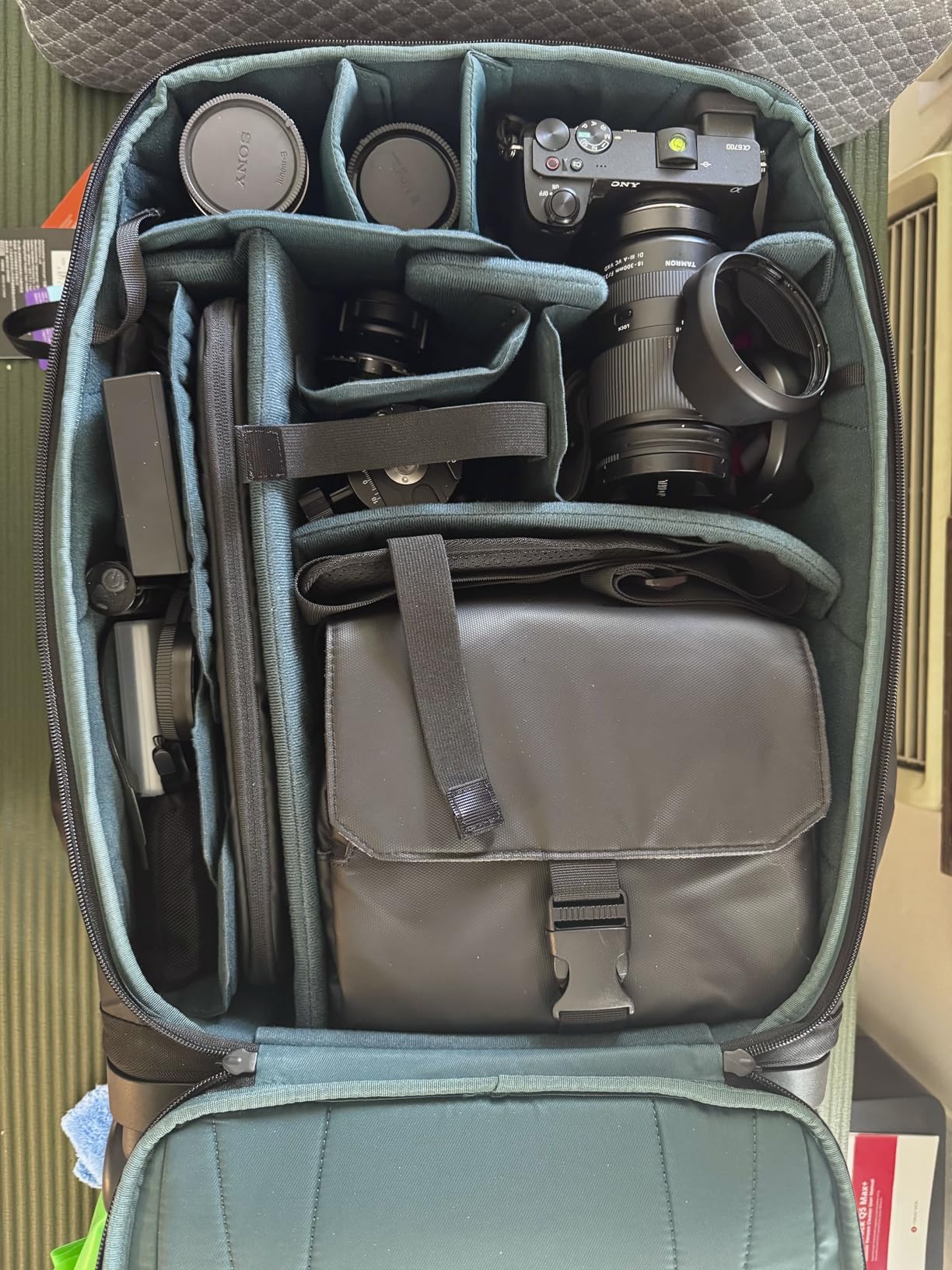 PGYTECH 2-in-1 Roller Camera Backpack Camera Bag for Travel Photographers, Photography Backpack Rolling Luggage with Tripod & Removable Modular customer photo 1