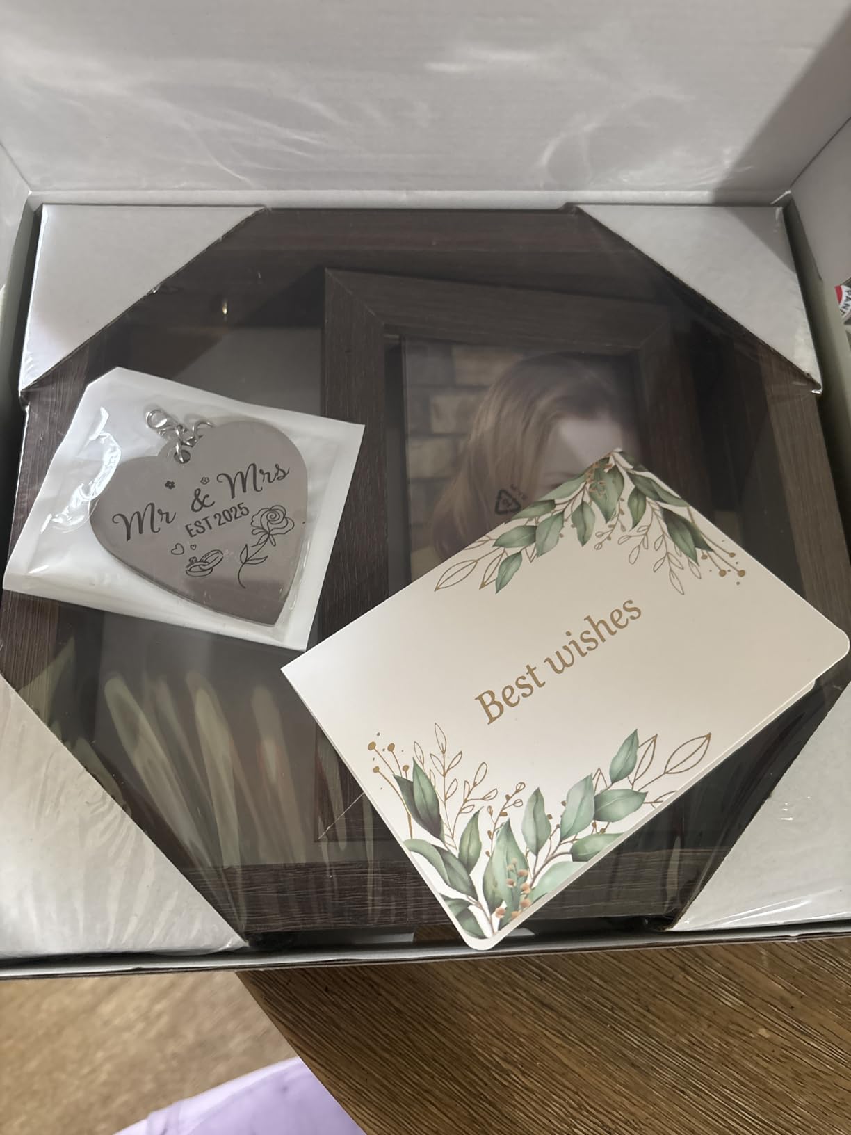 HELORAY Wedding Gifts for Couples Personalized Wedding Gifts for Newlyweds Gift Wedding Picture Frame Mr and Mrs Wedding Presents for Newlyweds Bridal Shower Gift for Bride customer photo 2