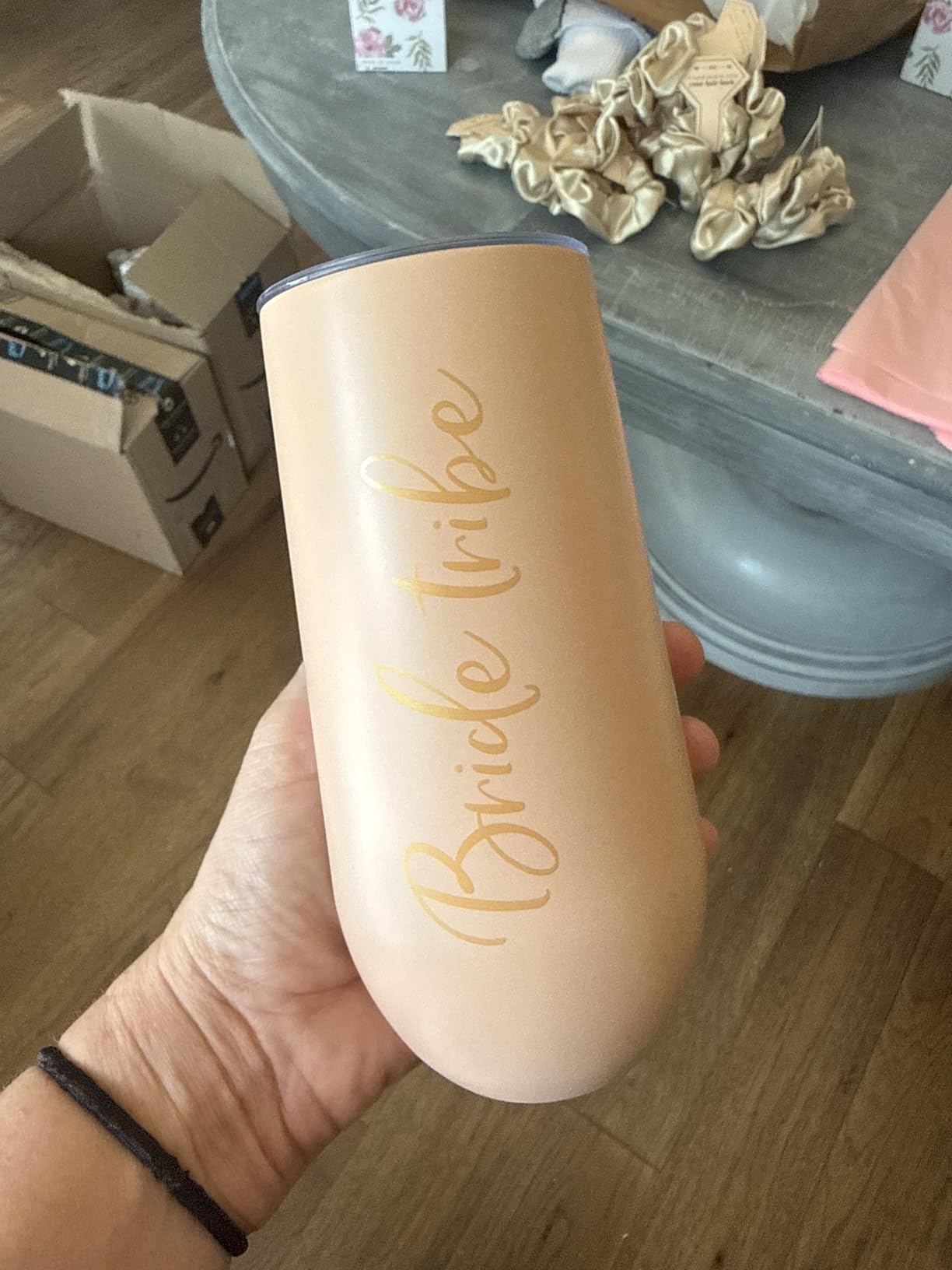 ELEGANTPARK Maid of Honor Proposal Gifts, Bridesmaid Proposal Box Set | Stainless steel champagne tumbler with lid for bridesmaid bridal shower engagement wedding gifts bachelorette party customer photo 1