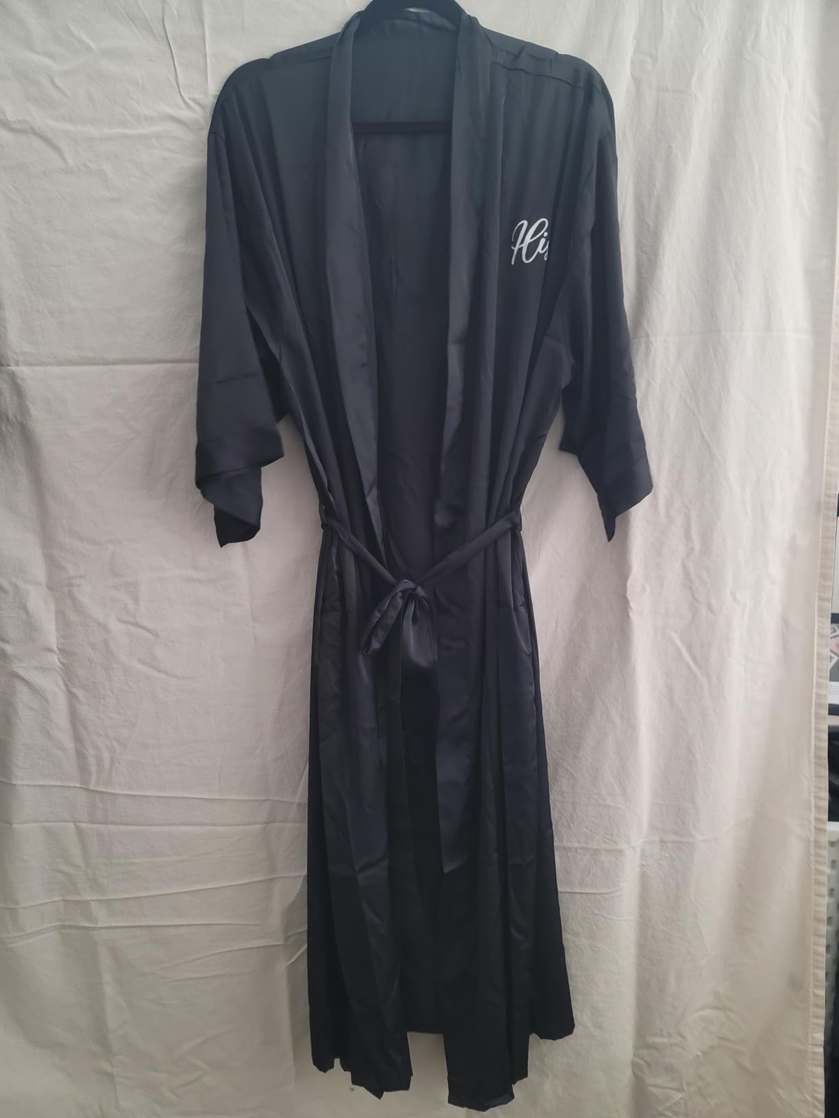 2 Pcs Satin His and Hers Robes Set Mr. Mrs. Silk Matching Robe for Couples Women Man Wedding Engagement Bridal Gift customer photo 2