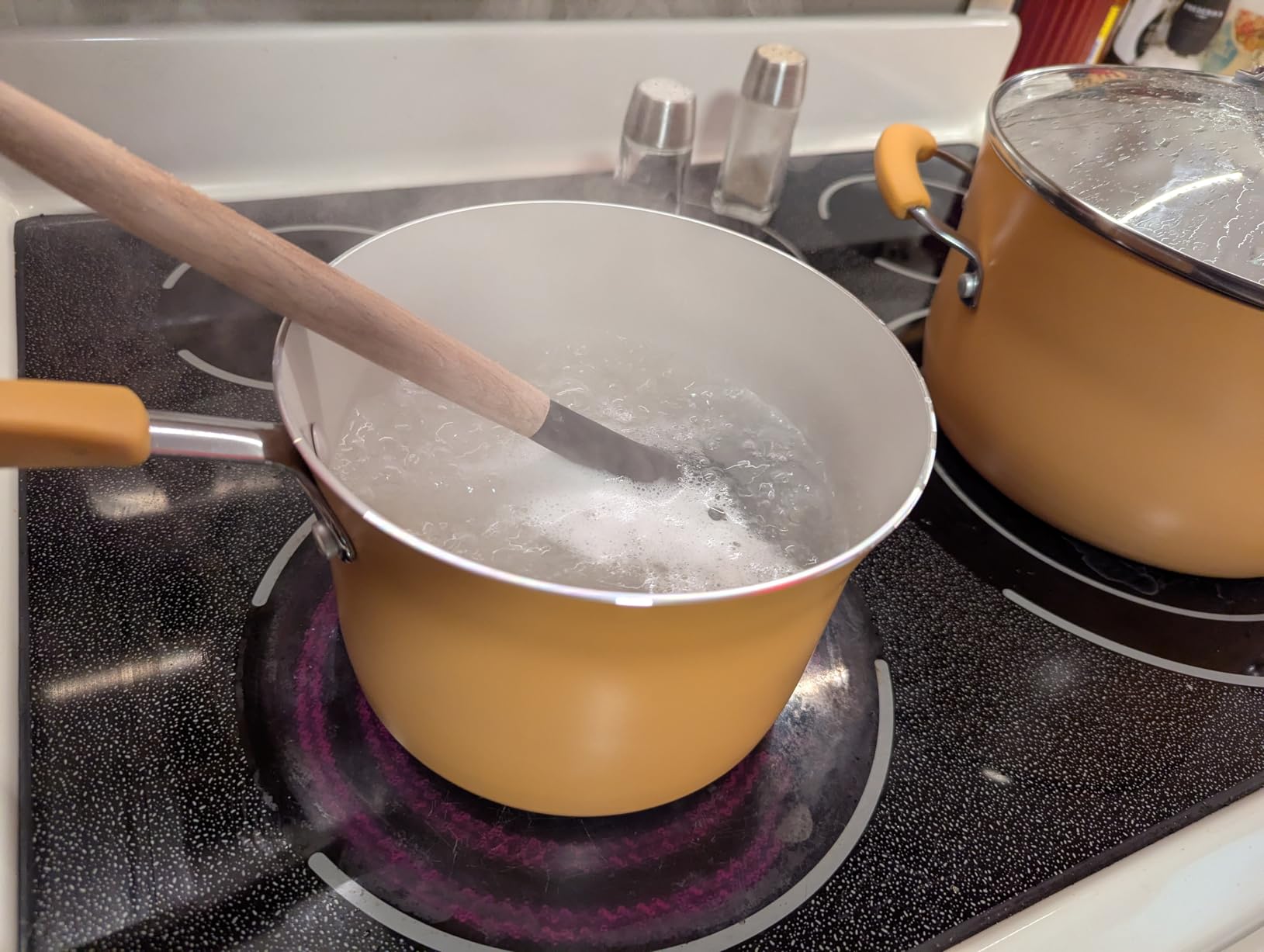 Rachael Ray Cucina Ceramic Nonstick Cookware Pots and Pans Set, 13-Piece, Almond customer photo 2