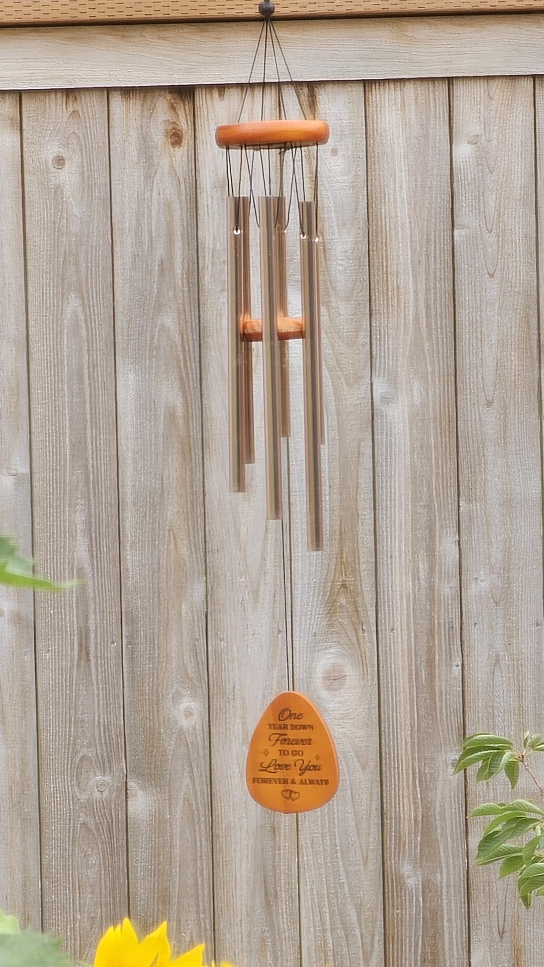 1st Anniversary Wedding Gifts for Girlfriend or Boyfriend, 1 One Year Anniversary Romantic Ideas Gift for Her, Him, Wife, Husband, First Paper Presents for Couple Men, Wind Chimes customer photo 2