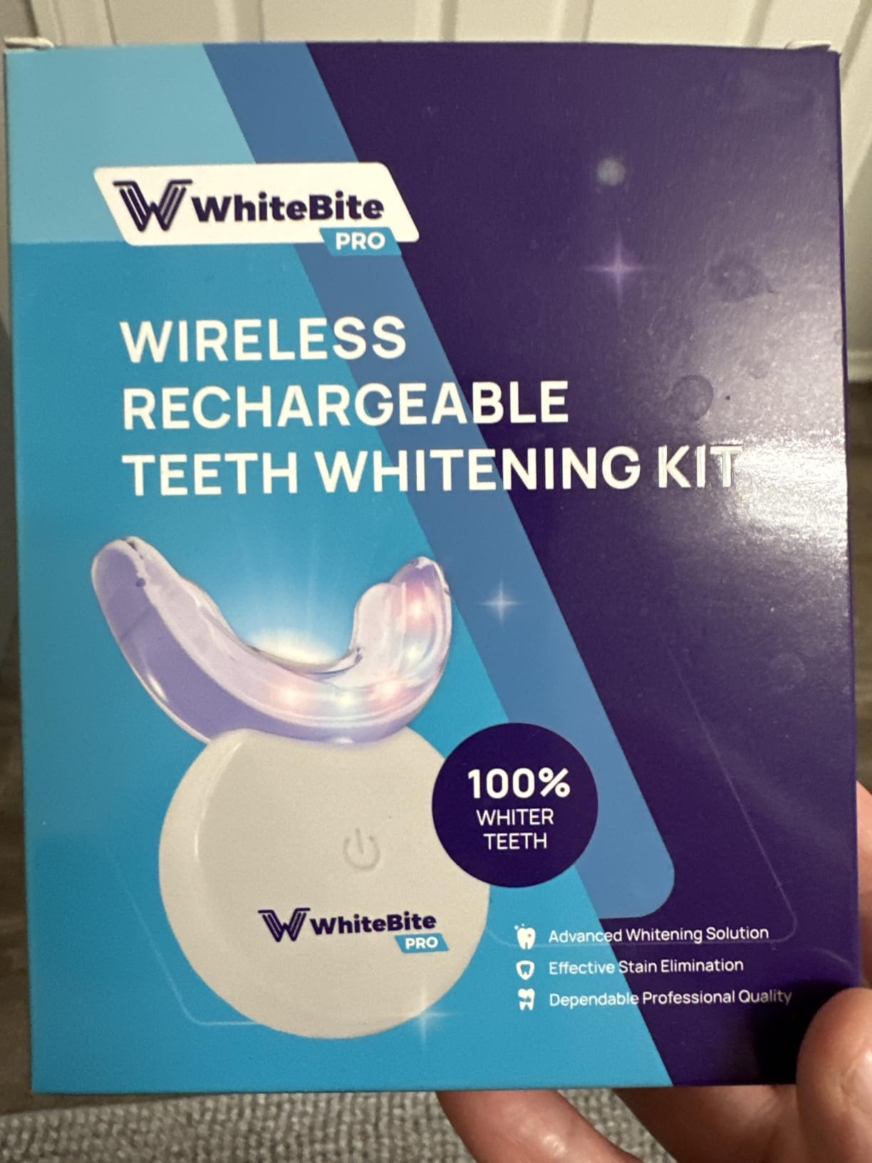 Whitebite Pro Teeth Whitening Kit for Sensitive Teeth - 32X LED Light + 35% Carbamide Peroxide Gel + Remineralizing Gel | Dental-Grade Whitening at Home customer photo 1