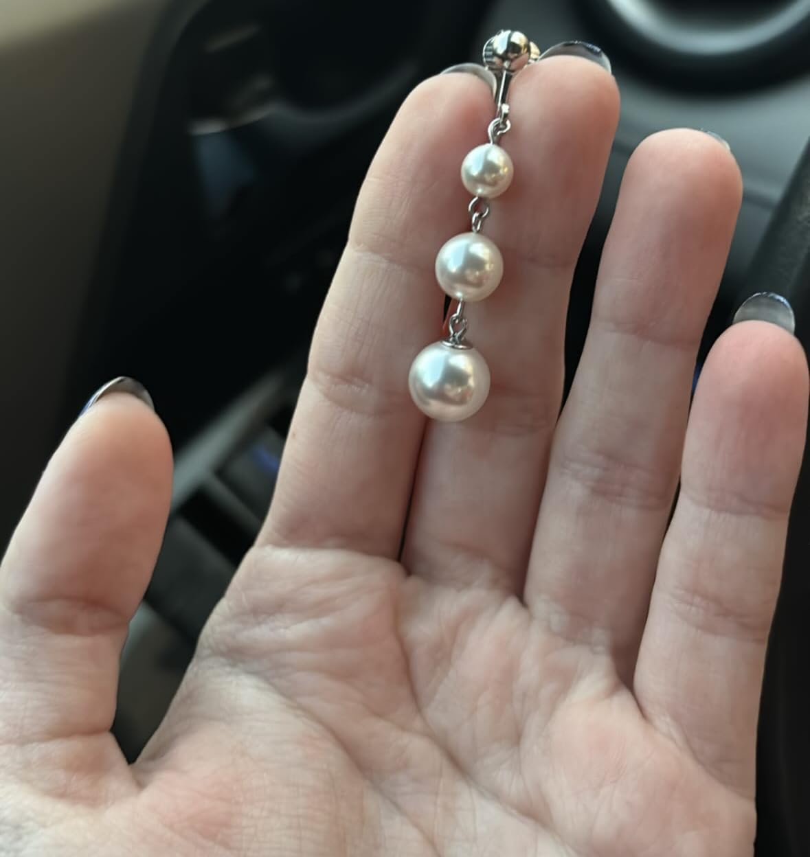 925 Sterling Silver Pearl Drop Earrings for Women, June Birthstone Long Dangle Pearl Jewelry Gifts for Her customer photo 1