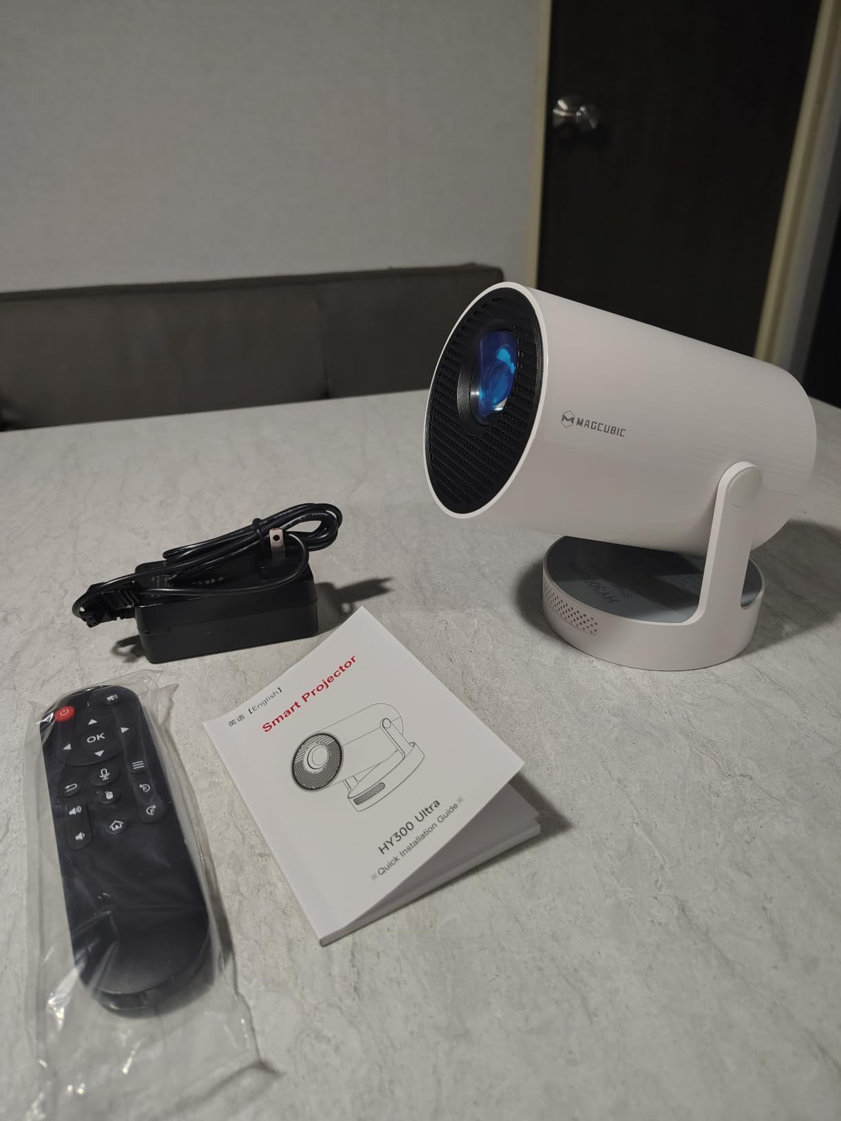 Magcubic Mini Projector with WiFi 6 and Bluetooth 5.4, Portable Projector 4K Support, 5W Soundbase Speaker, Auto Vertical Keystone 180° Rotatable Smart Proyector for Movie Home Outdoor customer photo 2
