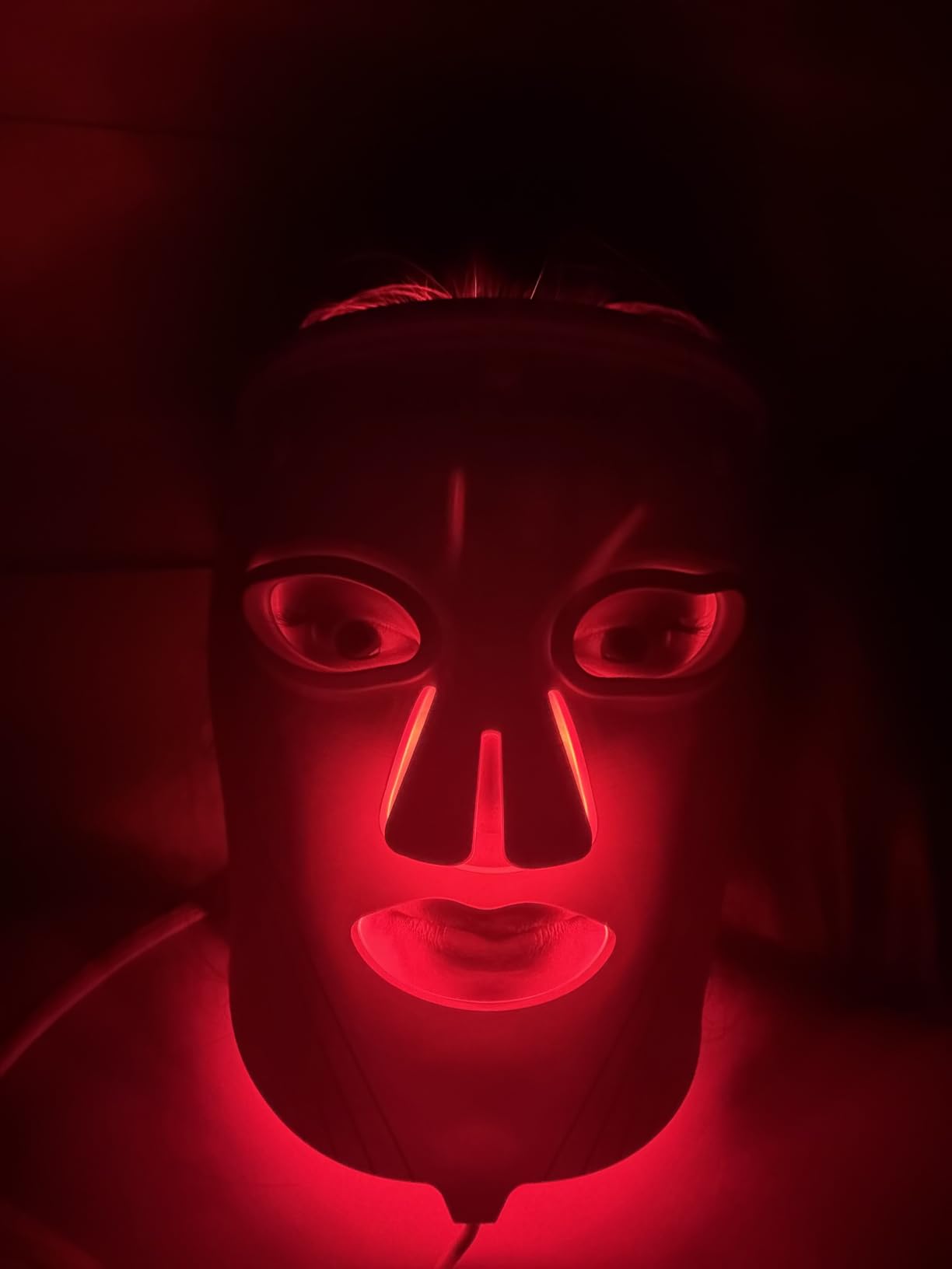 wavytalk Red Light Therapy Mask for Face, Glow Time LED Face Mask, NIR | for Anti-Fine Line, Acne, Skin Rejuvenation with 456 LED Chips, 3 Modes, Gift for Women Wife Mom customer photo 2