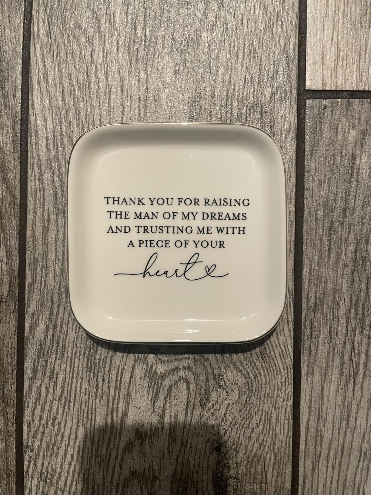 Teeglow Mother of the Groom Gifts Jewelry Tray from Bride, Mother's Day Christmas Birthday Wedding Gifts for Mother in Law of the Groom from Bride Ceramic Ring Dish Plate customer photo 1