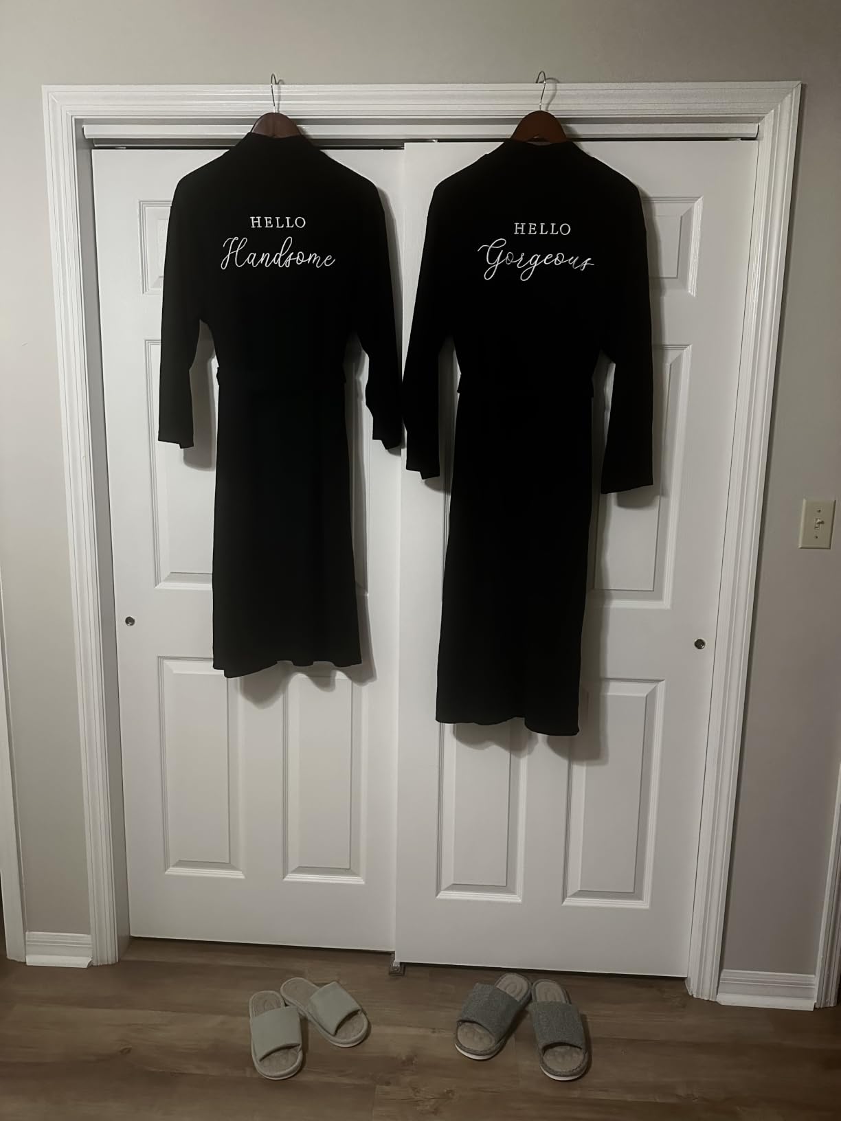 2 Pack His and Hers Robes Gifts for Couples Cotton Waffle Knit Matching Robes Party Anniversary Wedding Women Men customer photo 1