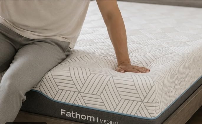 FATHOM Medium Queen Mattress 12 Inch Memory Foam Mattress Queen Size Bed in a Box for Back Pain Relief and Cool Sleep with Gel Foam and Removeable Fiberglass Free Cover, CertiPUR-US Certified customer photo 2