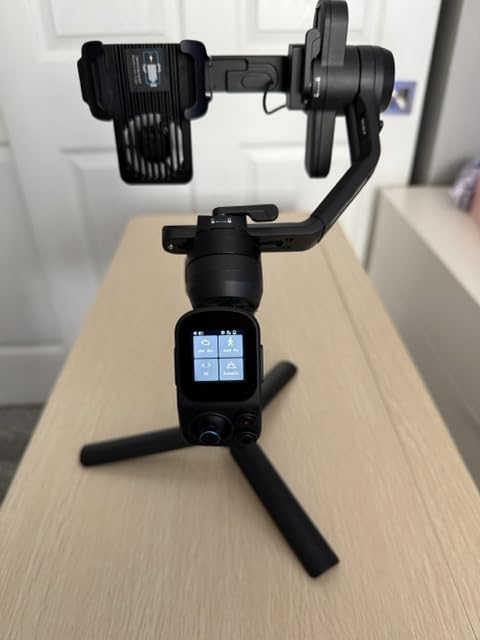FeiyuTech SCORP Mini-3-Pro Gimbal Stabilizer for Camera Mirrorless/Compact/Action Cameras,Smartphone,18m AI Tracking,Detachable Remote Handle,4.4lbs Payload,3-axis Gimbal for Canon Sony Nikon customer photo 2