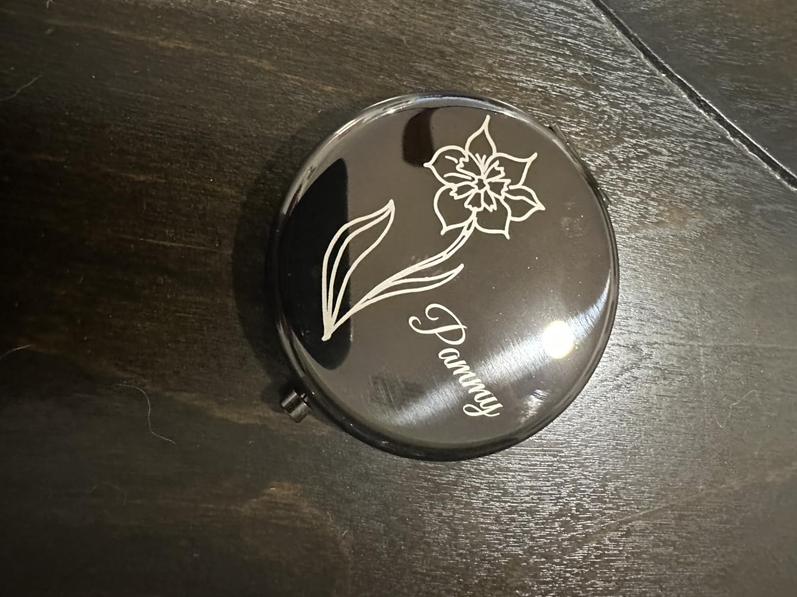 Personalized Compact Mirror for Women, Custom Laser Engraved Pocket Mirror, 1X/2X Magnifying Travel Makeup Mirror for Purse-Gift for Bridesmaid, Wedding, Birthday, Mom, Friend, Sister, Wife, Valentine customer photo 2