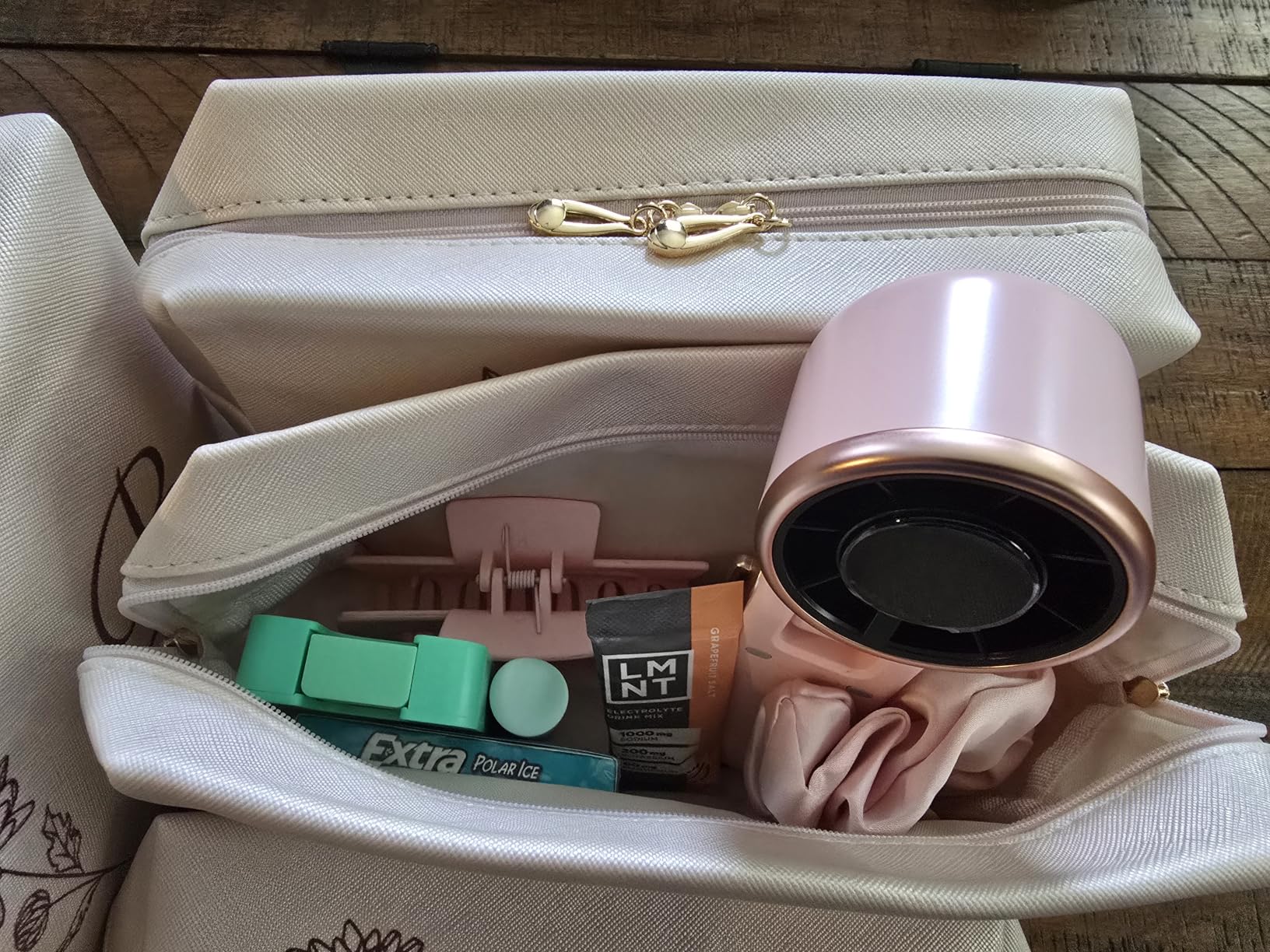 DayOfShe Personalized Name Makeup Bag for Bridesmaid Gifts Bridal Shower Wedding Gifts Custom Travel Toiletry Bag Cosmetic Bag for Best Friend Birthday Gifts customer photo 1