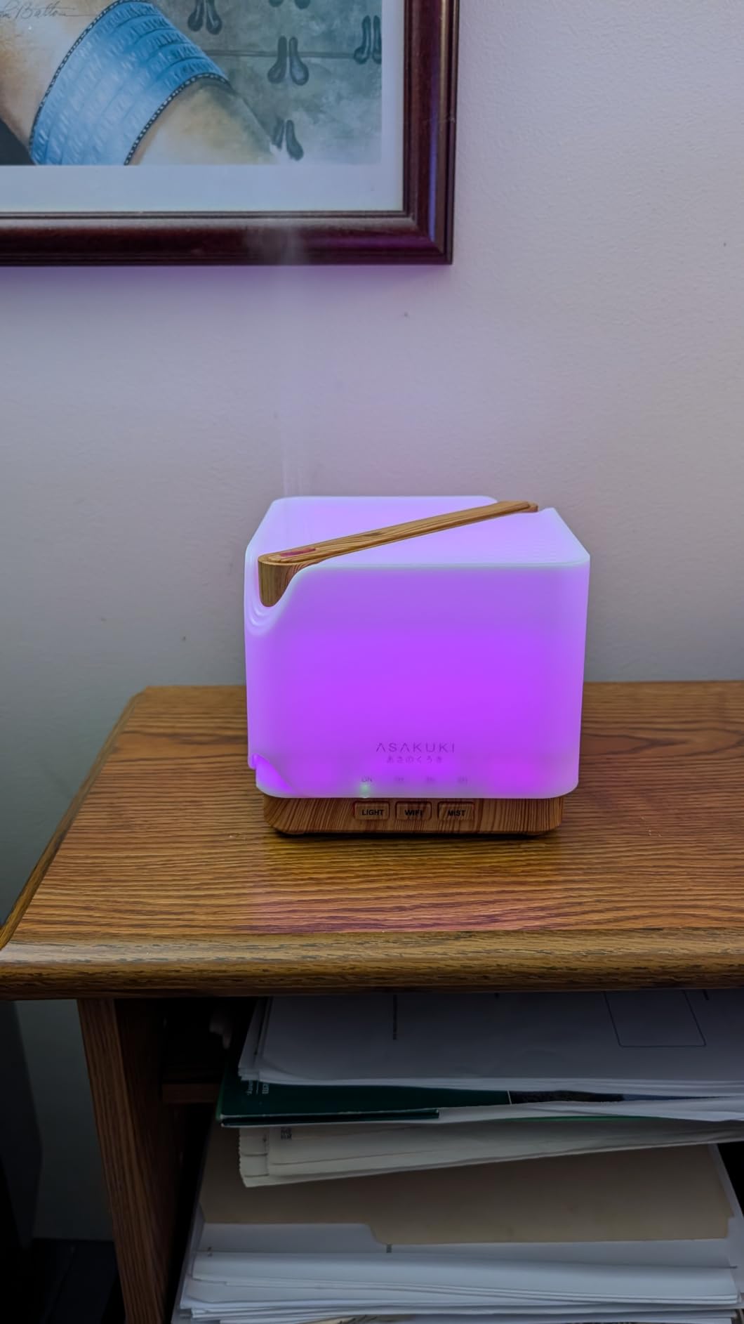 ASAKUKI Essential Oil Diffuser Smart WiFi Humidifier 700 ml | Easy Connect with Alexa and Google Home, Phone App & Voice Control, Customized Schedule Timers and LED Light customer photo 1