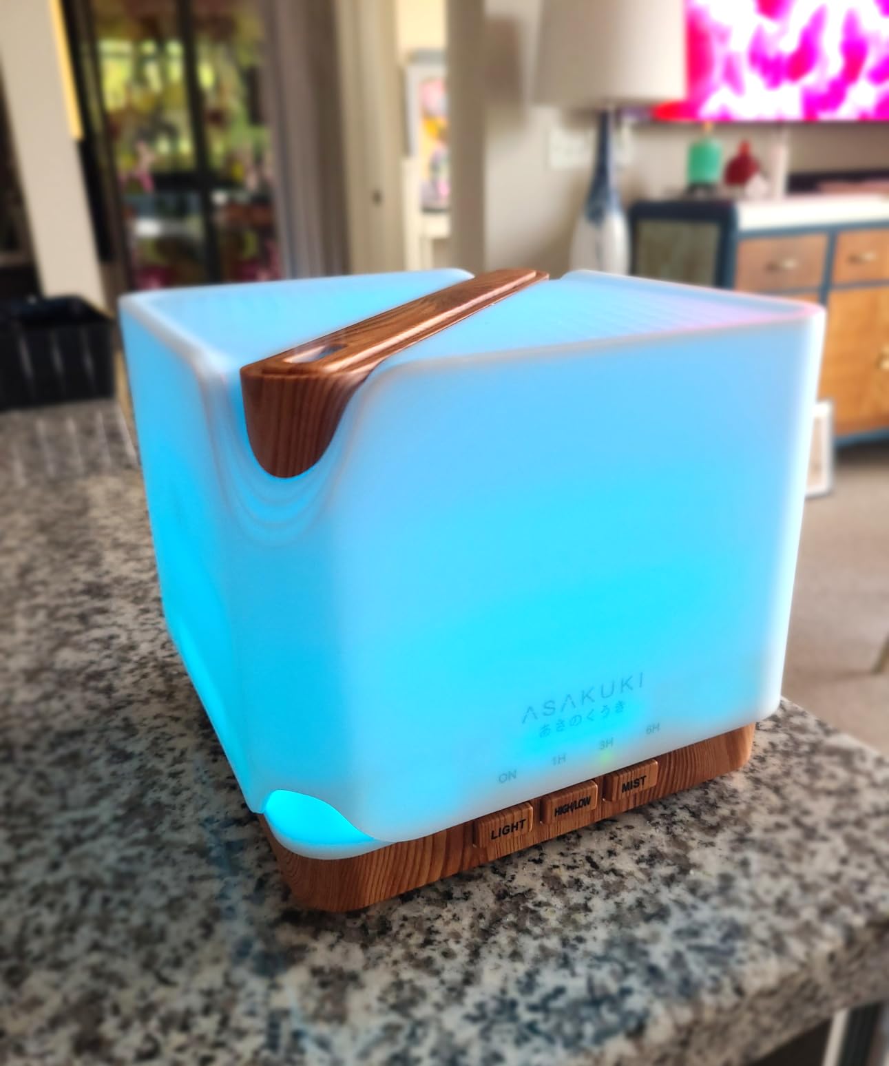 ASAKUKI Essential Oil Diffuser Smart WiFi Humidifier 700 ml | Easy Connect with Alexa and Google Home, Phone App & Voice Control, Customized Schedule Timers and LED Light customer photo 2