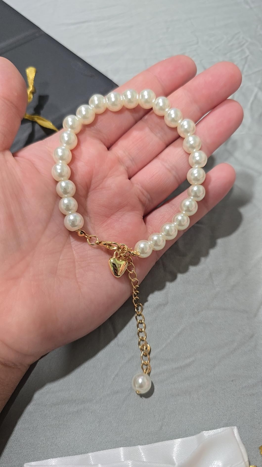 16/12/8 Pcs Bridesmaid Proposal Bracelets with Heart and Jewelry Pouches I Can't Say I Do Without You Pearl Beaded Bridesmaid Proposal Gifts for Bridal Shower Favor customer photo 2
