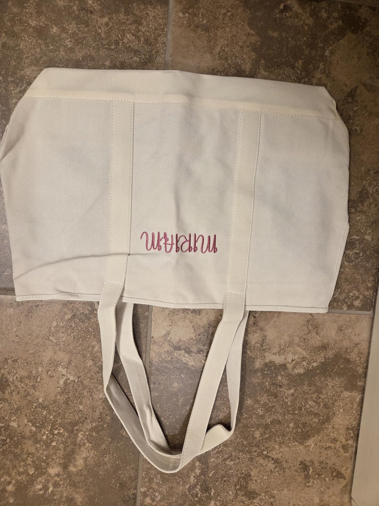 Personalized Embroidered Canvas Bag for Women, Thicken Shopping Tote | Custom Reusable Daily Essentials Ideal Bag, Beach Wedding Handbag, Thank You Gifts for Mother, Bridesmaids, Teachers customer photo 1