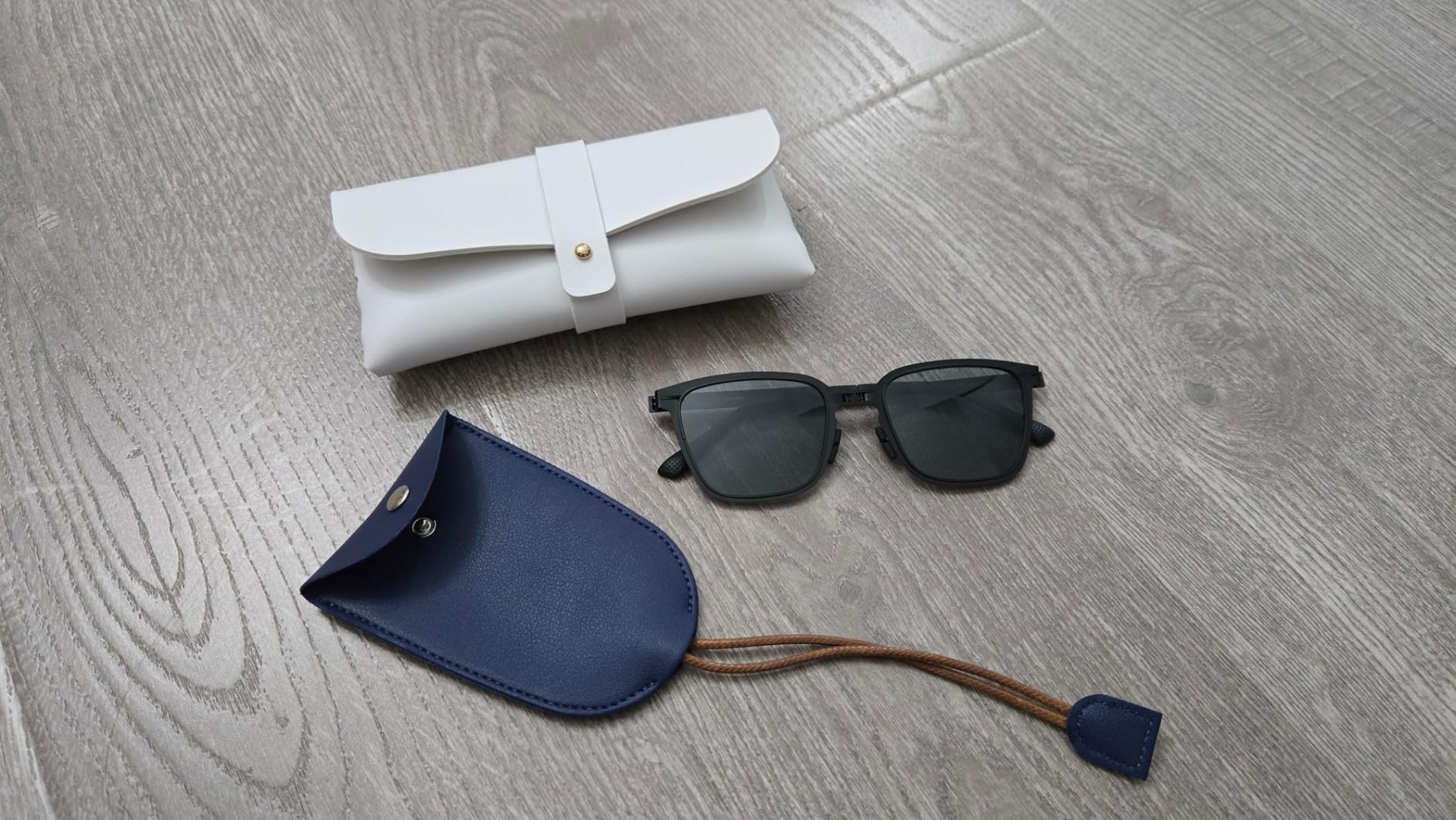 Folding Sunglasses for Women Men, Compact Pocket Shades for Travel | Polarized, Slim Foldable 1cm, Super Lightweight, Square Durable German Special Steel Frame, Screw-free Design, UV400 Protect customer photo 1
