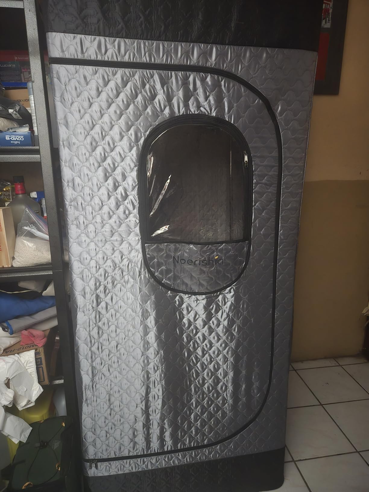 Portable Infrared Sauna Box for Home, Steam Sauna Tent with 660nm & 850nm Red Light Therapy, 3L 1200W Steamer, Oversized Folding Chair, 9 Heat Levels & 99-Min Timer for Home Spa Relaxation customer photo 1