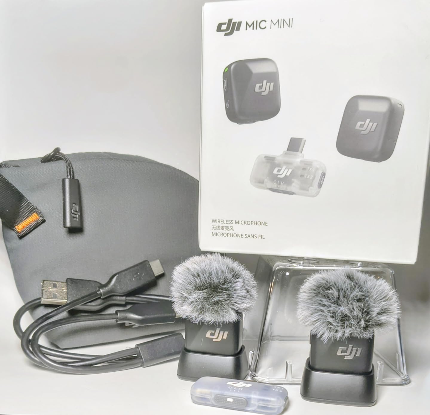DJI Mic Mini (2 TX + 1 Mobile RX), Ultralight, Active Noise Cancelling Wireless Lavalier Microphone for iPhone 17/16/15 & Android/PC/Tablet, Plug-and-Play, 300m Transmission customer photo 2