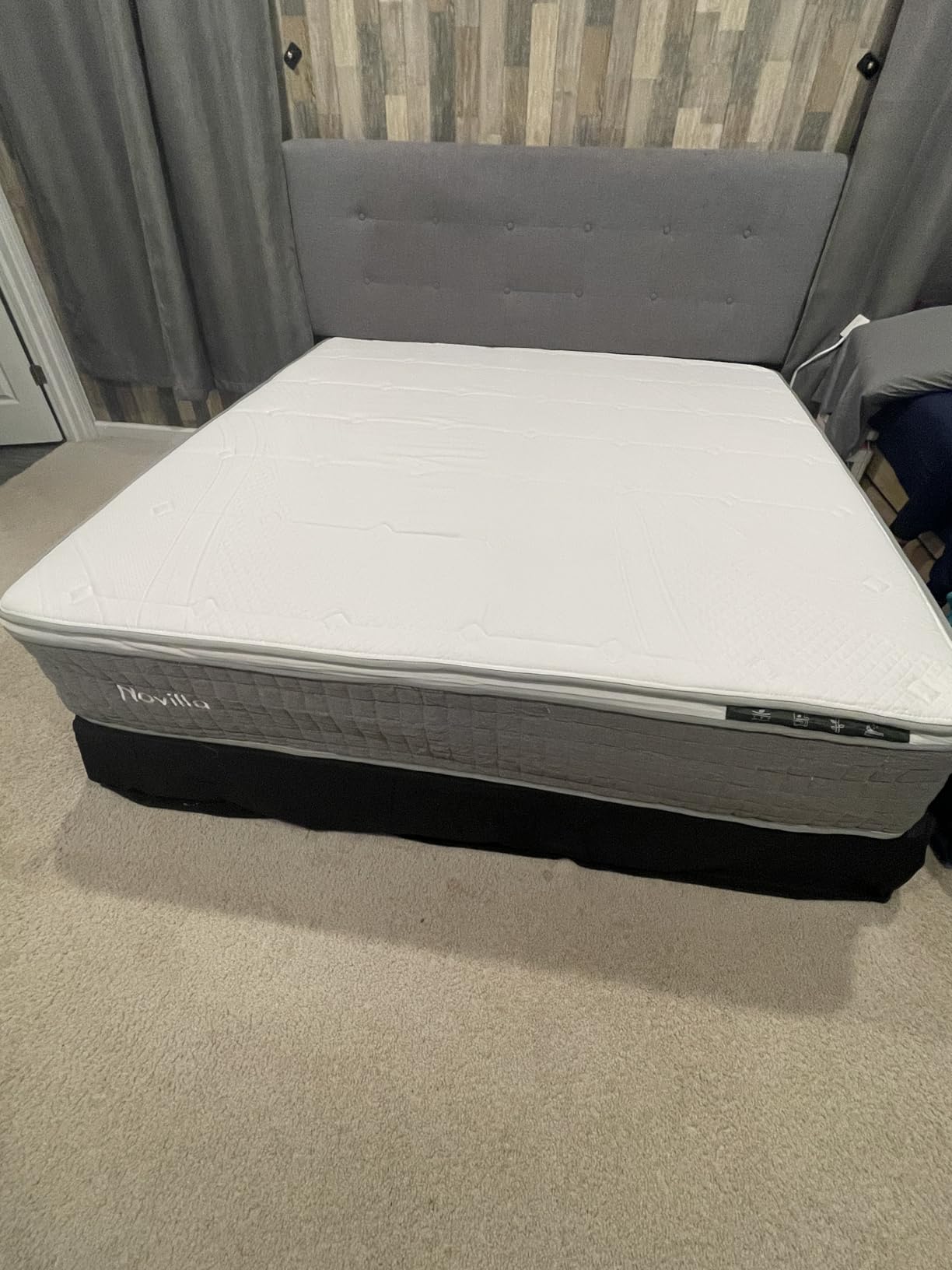 Novilla 12 Inch King Mattress, Hybrid Gel Memory Foam Mattress King Size | with Silky Cool Fabric & Pocketed Coils for Motion Isolation & Refreshing Cool Nights CertiPUR-US Certified customer photo 2