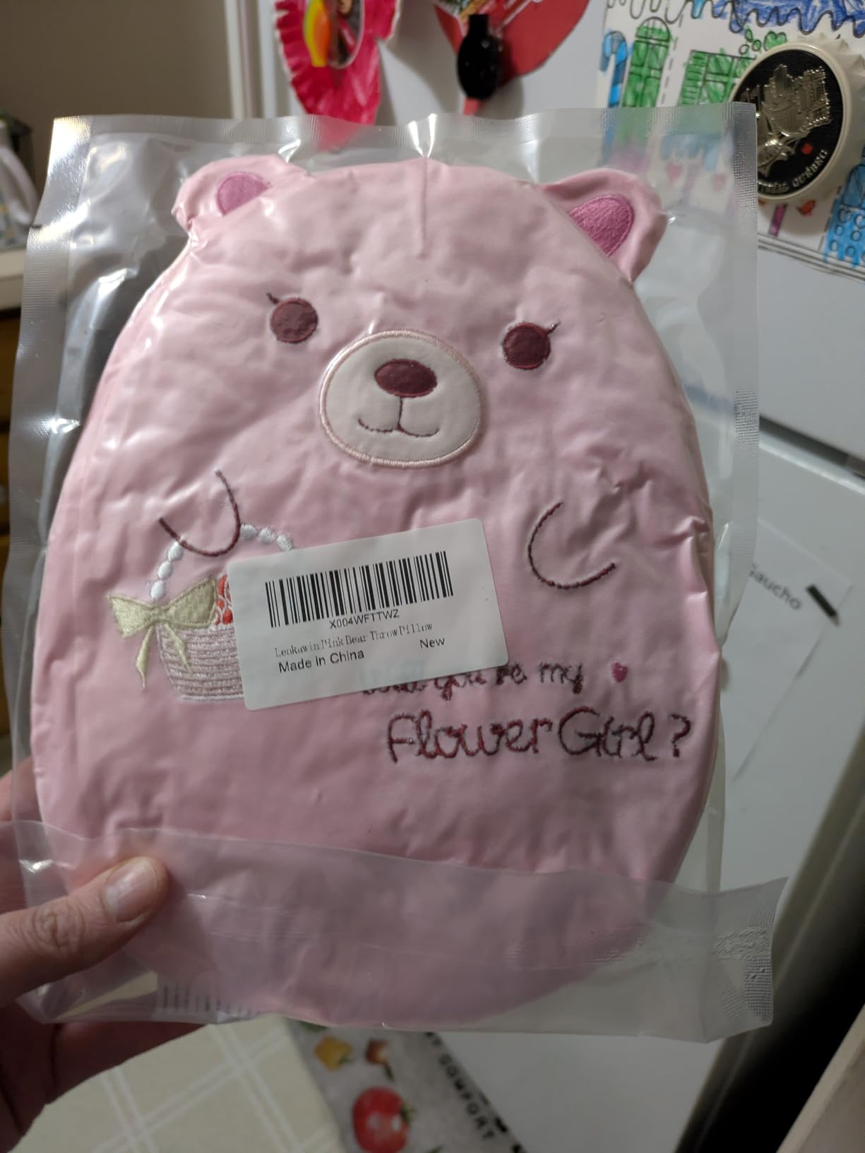 Flower Girl Teddy Bear Stuffed Animal, Will You Be My Flower Girl | Cute Pink Teddy Bear Plush for Kids, Perfect Flower Girls Gifts from Bride Groom for Wedding Proposal Anniversary Party customer photo 2