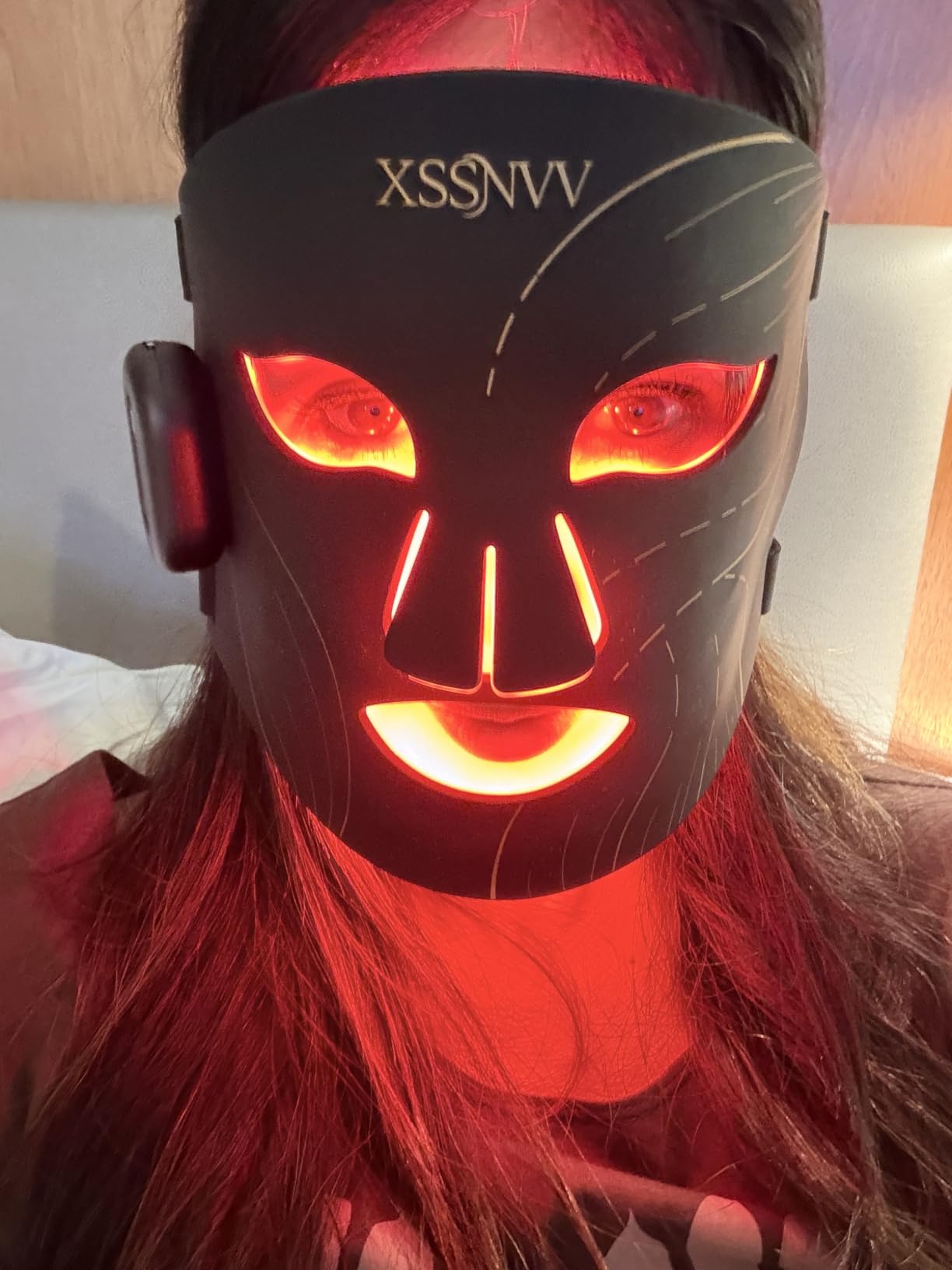Red Light Therapy Mask, Wireless, 850nm NIR, Red/Blue Led Light | 4 Modes, 272 LEDs, 27mW/cm² Power, Full Face Coverage, 10-Min Timer, Rechargeable, Home Use, visible results in 4 Weeks customer photo 2
