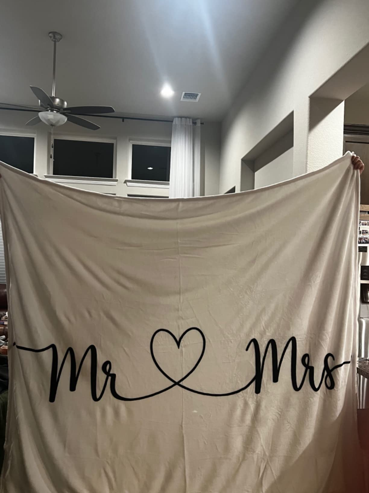 Ethisa Mr and Mrs Throw Blanket - Wedding Gifts for Couples, 50x60 Inch Soft Fleece Couples Gift customer photo 2
