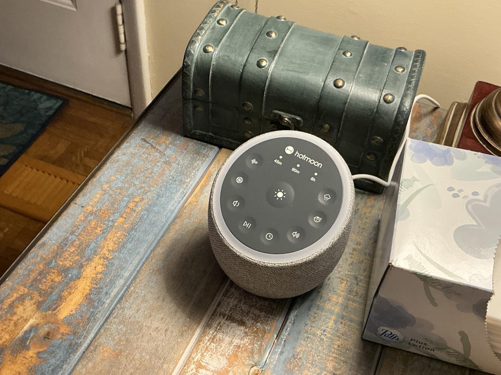 Sound Machine for Sleep, Cocoon 2, 40 Sounds, Dual-Speaker, Plug in | White Green Pink Brown Noise Machine for Sleeping Adults, 4 Timers, 8 Night Light customer photo 1