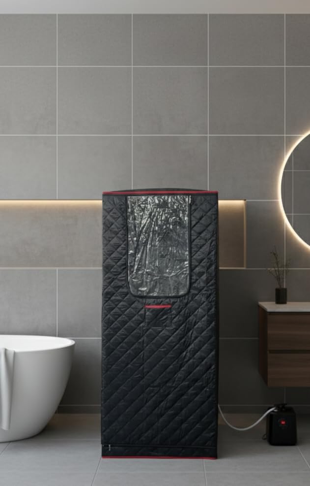 Manastin Upgraded Portable Steam Sauna for Home, Sauna Tent with 3L/1200W Steamer, XL Foldable and Remote Control, 99-Min Timer & 15 Power Levels customer photo 2