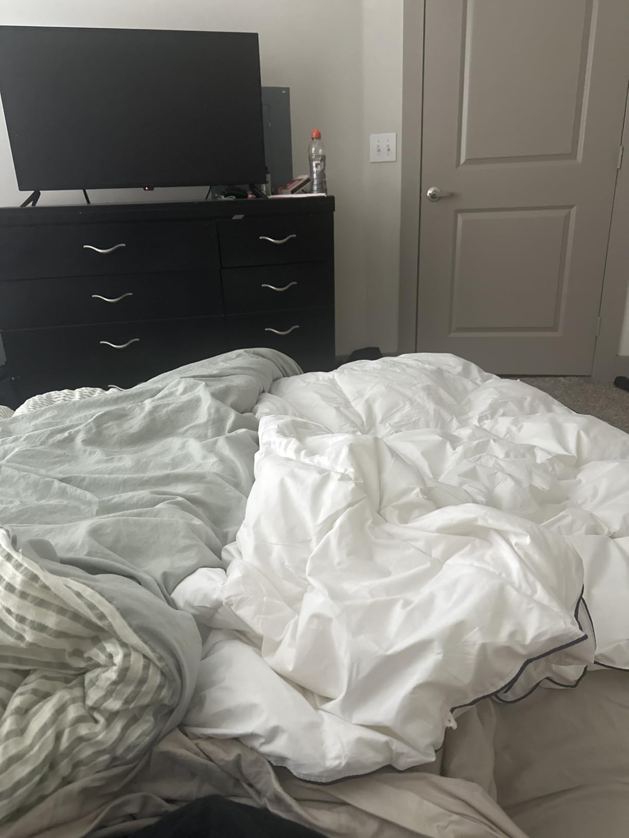 DOWNCOOL Feather Comforter Oversized King Size, 100% Cotton White 116