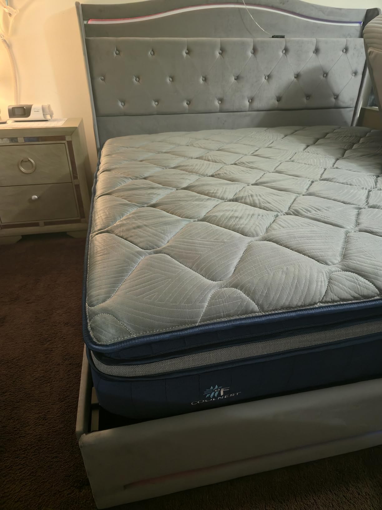 Sweetnight CoolNest 14 Inch King Size Mattress, Hybrid King Mattresses with DuoSense Pillow Top & Memory Foam for Feels up to 8° Cooler, Medium Firm Mattress for Pressure Relief CertiPUR-US Certified customer photo 1