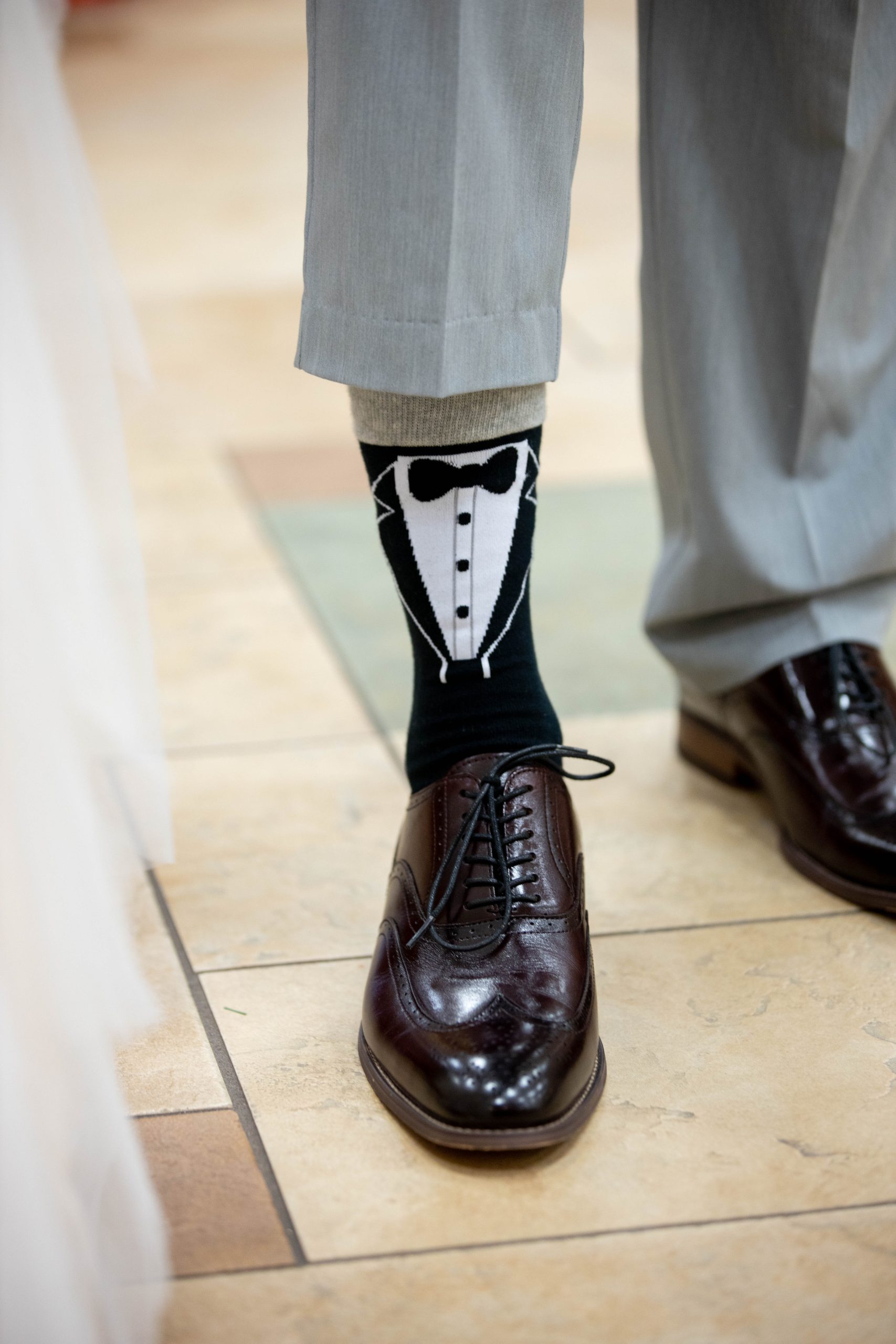 HAPPYPOP Wedding Socks - Groom Gifts from Bride, Officiant Gifts, Wedding Day Socks customer photo 2