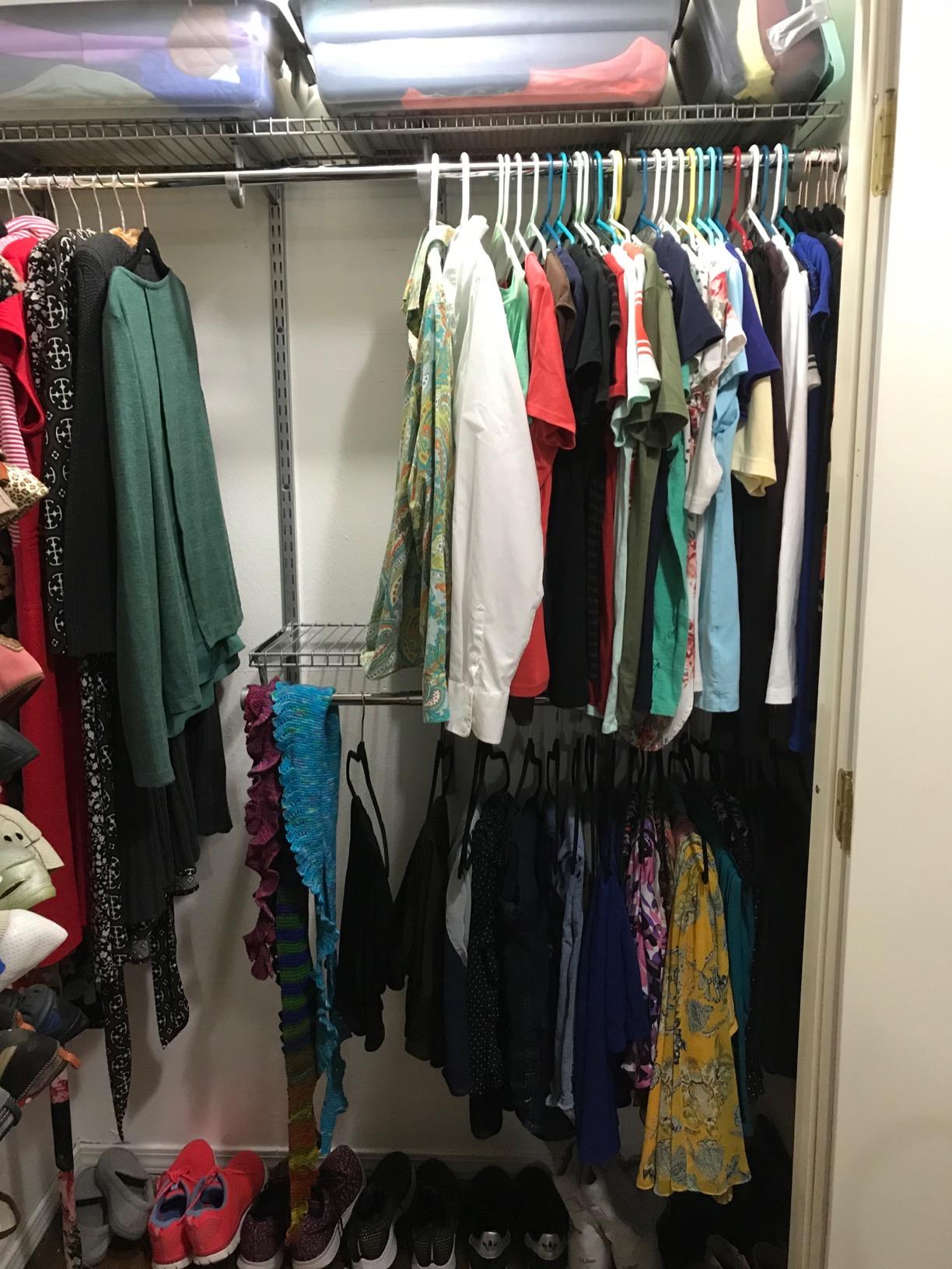 Rubbermaid Configurations Deluxe Custom Closet Kit 4-8 Ft. Adjustable Metal Wire Shelving Titanium Finish Expandable Organization System customer photo 1