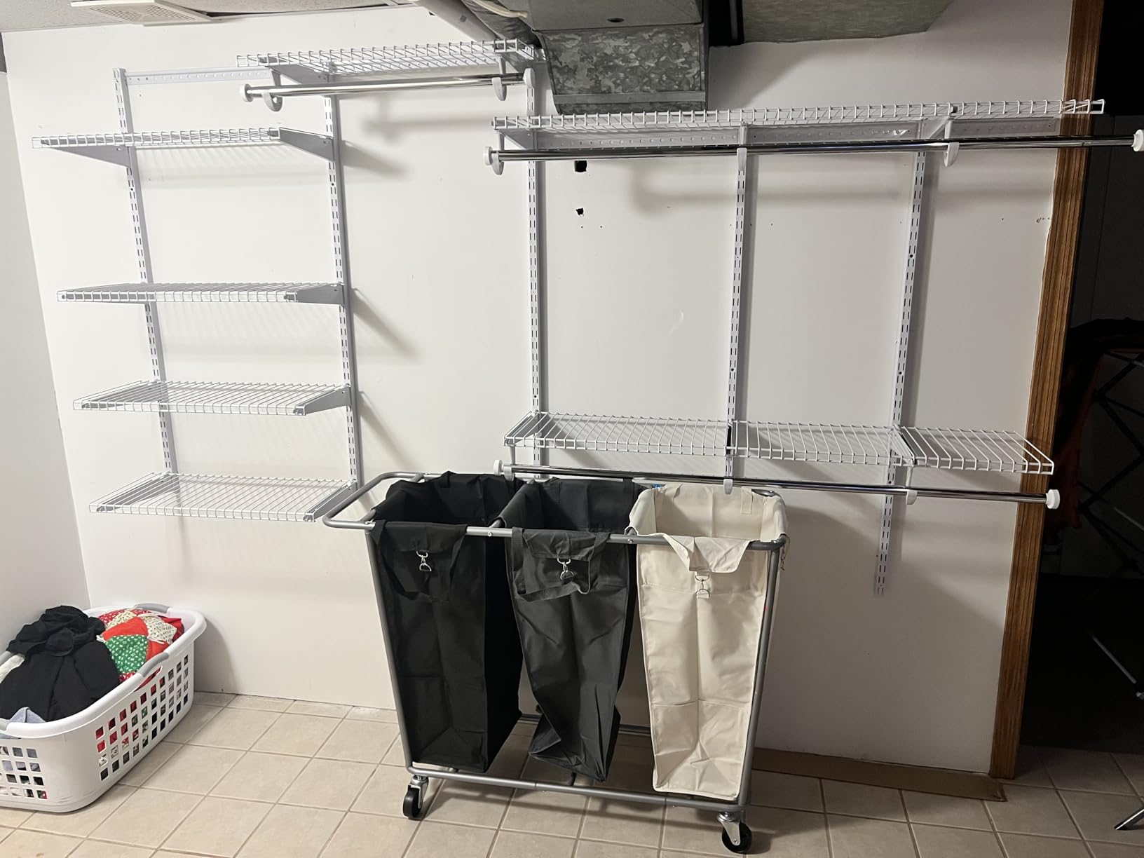 Rubbermaid Configurations Deluxe Custom Closet Kit 4-8 Ft. Adjustable Metal Wire Shelving Titanium Finish Expandable Organization System customer photo 2