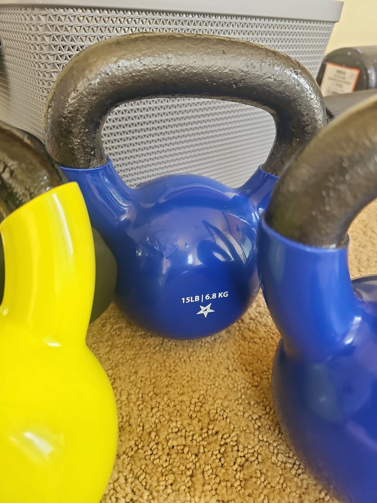 Yes4All Kettlebell, 5-100 LB Vinyl Coated Cast Iron Strength Training Kettlebells for Home Gym Exercises, Fitness, Full Body Workout Equipment, Push Ups, and Grip Strength customer photo 2