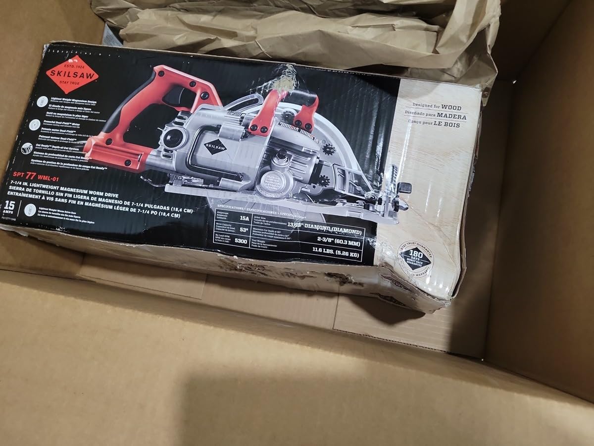 SKILSAW SPT77WML-01 15-Amp 7-1/4-Inch Lightweight Worm Drive Circular Saw customer photo 2
