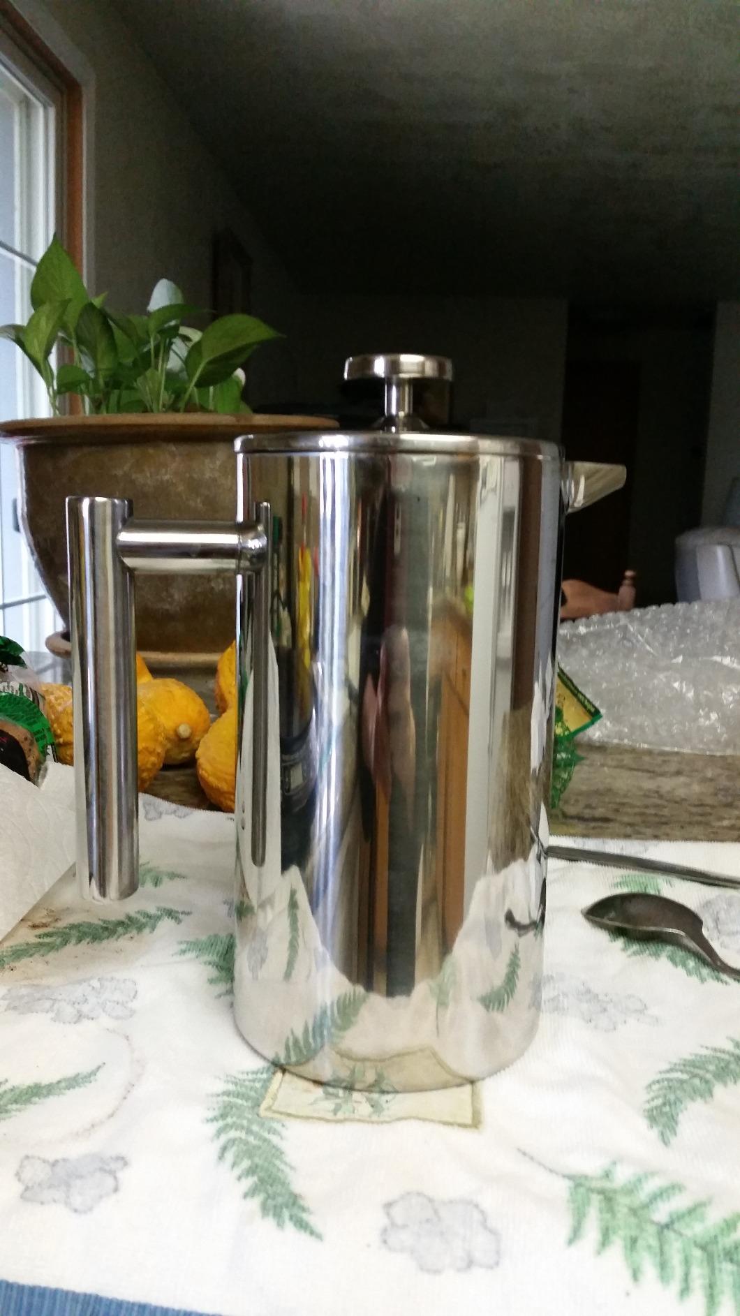 Secura French Press Coffee Maker, 304 Grade Stainless Steel Insulated Coffee Press with 2 Extra Screens, 34oz (1 Litre), Silver customer photo 2