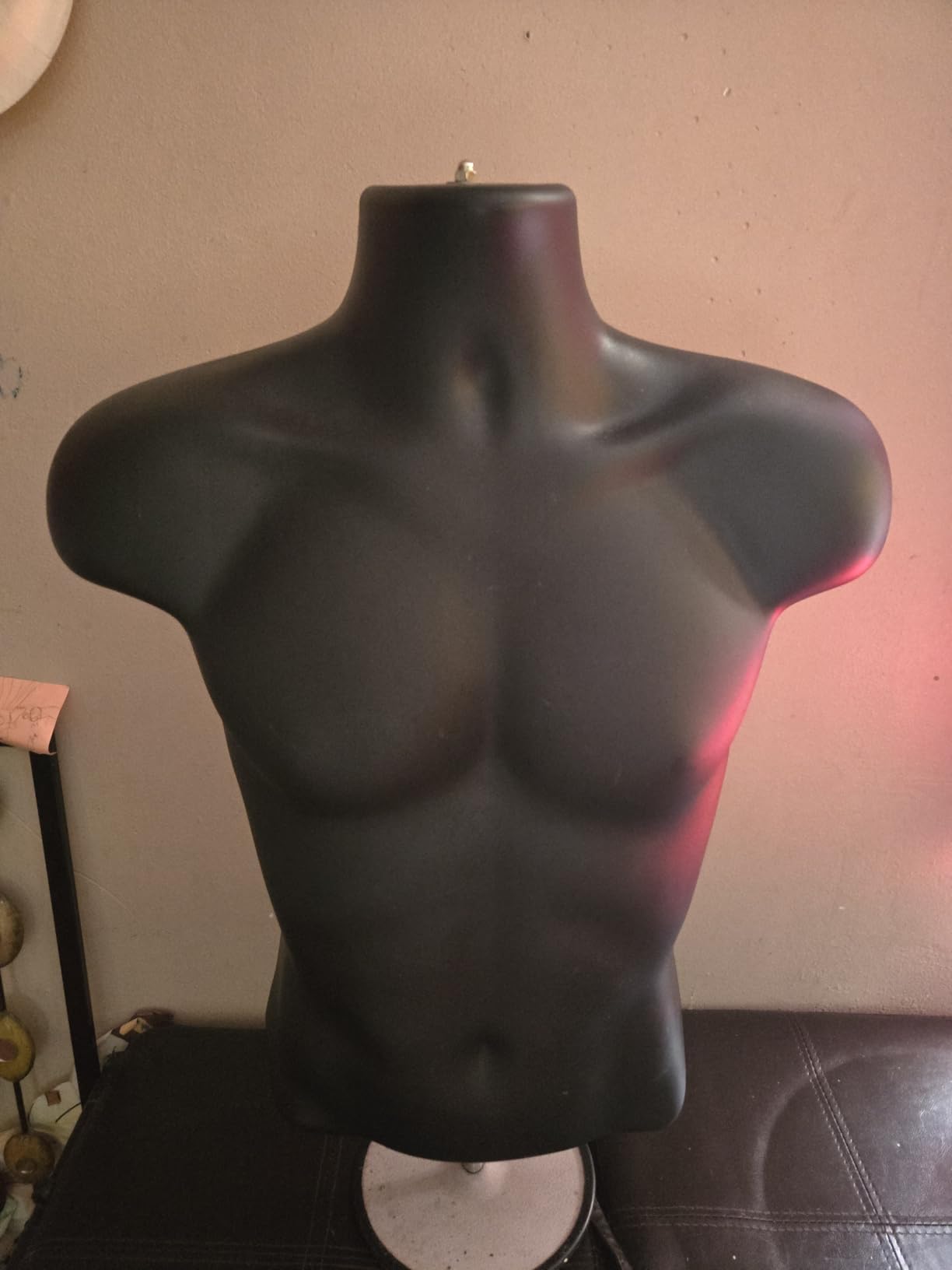 Male and Female Mannequin Torso with Metal Stand Hollow Back Body Stackable Dress Form for Tshirt Display, Countertop, Craft Shows, S-M Size (Black, Set of 1) customer photo 1