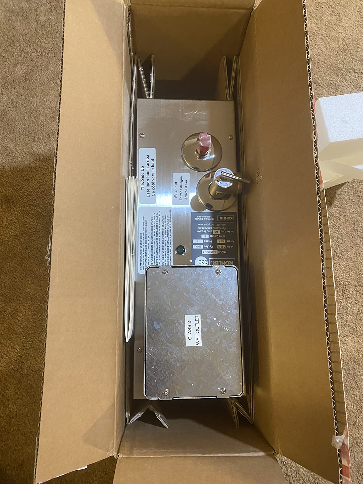 Kohler K-5529-NA Invigoration Steam Generator, 9 kW, Aluminum customer photo 1