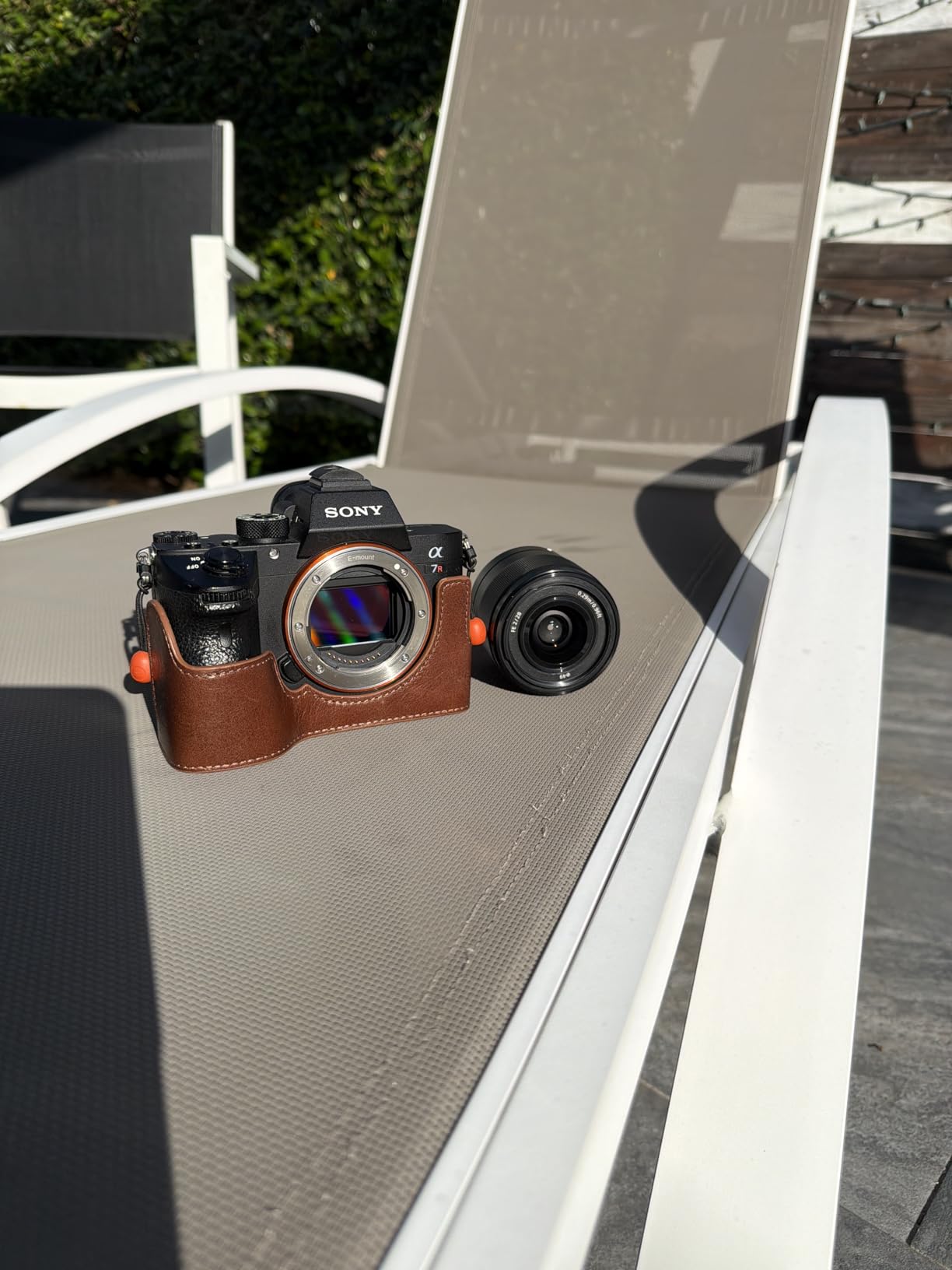 MegaGear Ever Ready Genuine Leather Camera Half Case Compatible with Sony Alpha A7 III, A7R III, A9 customer photo 1