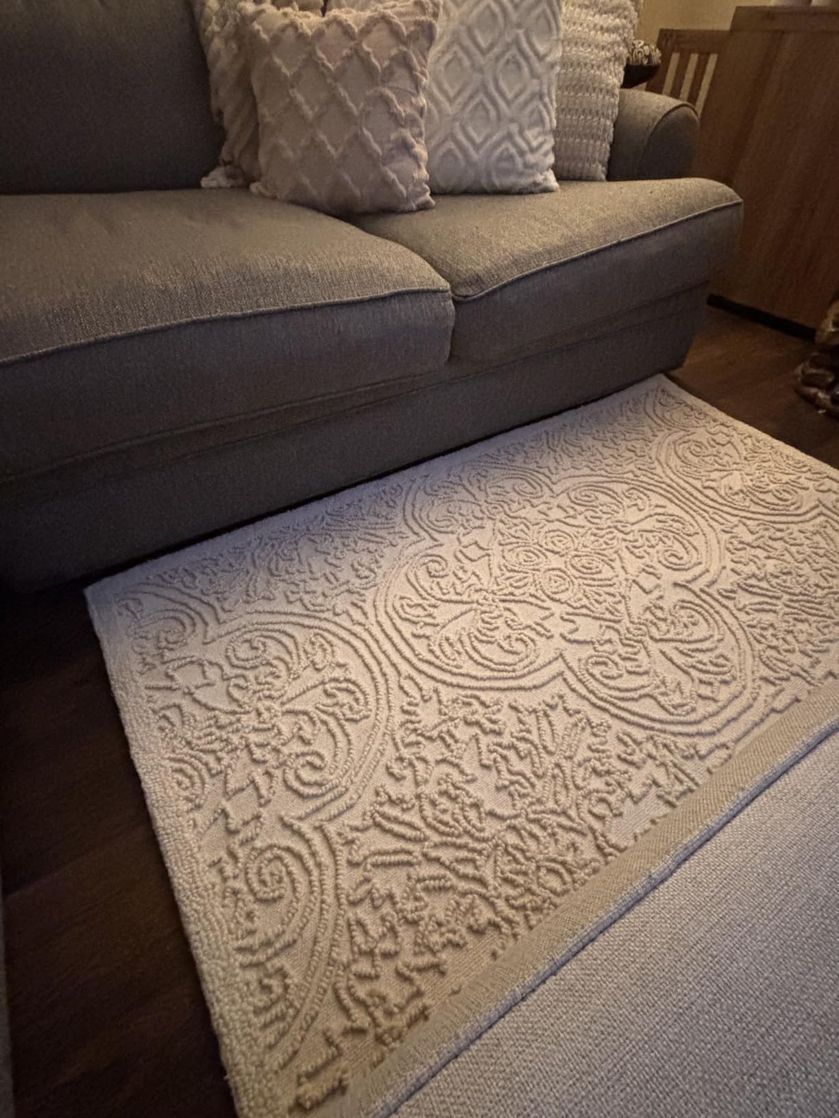 SAFAVIEH Trace Collection Area Rug - 5' x 8', Ivory, Handmade Wool, High Traffic Living Room Bedroom (TRC101C) customer photo 2