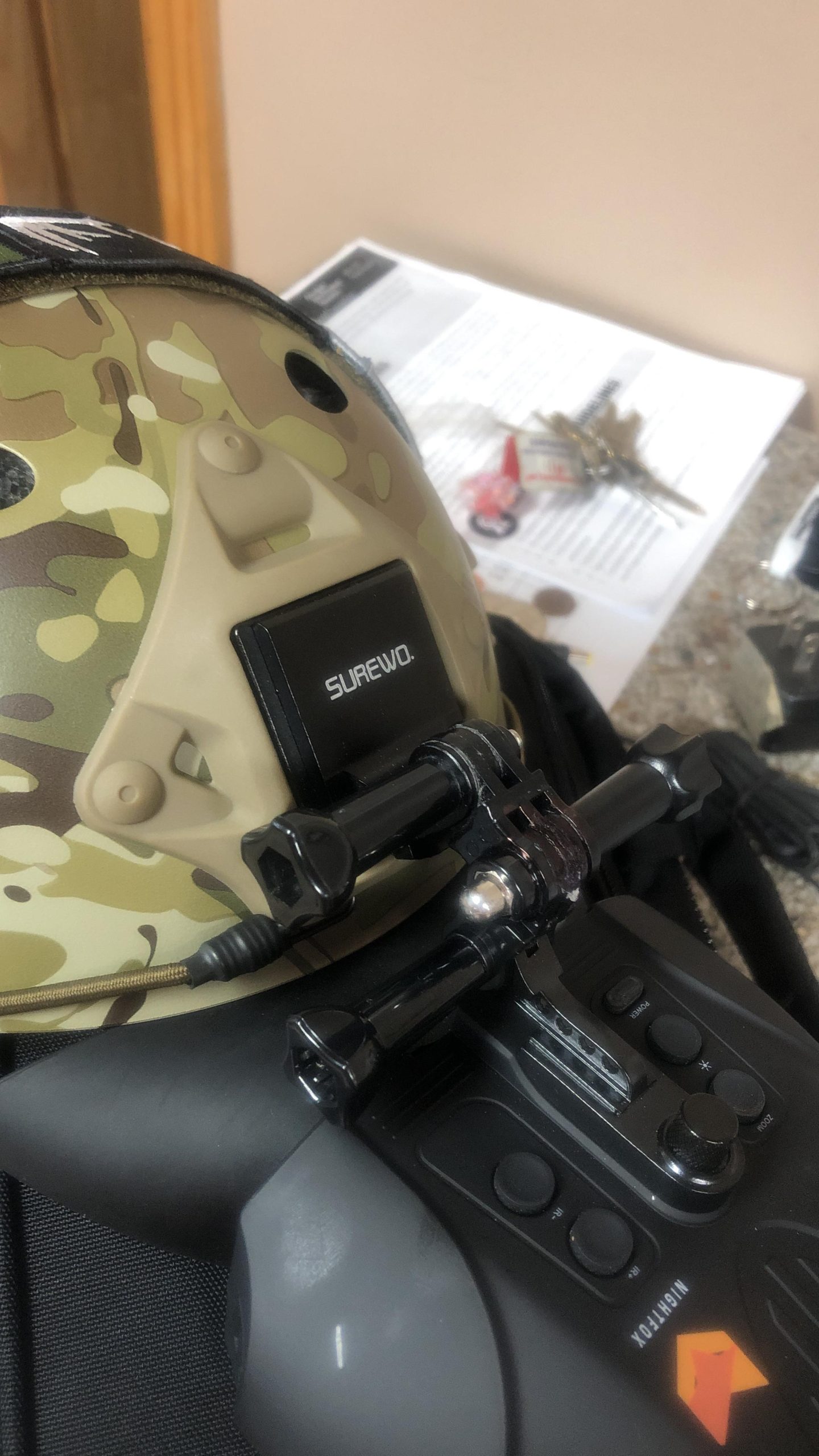 Aluminum NVG Mount Compatible with GoPro Hero 13/12/11/10/9/8/7/6/5 Black, Tactical Helmet NVG Mount Compatible with DJI Osmo Action 6/5 pro/4/3/2,Insta360 ONE R/Crosstour and More customer photo 2