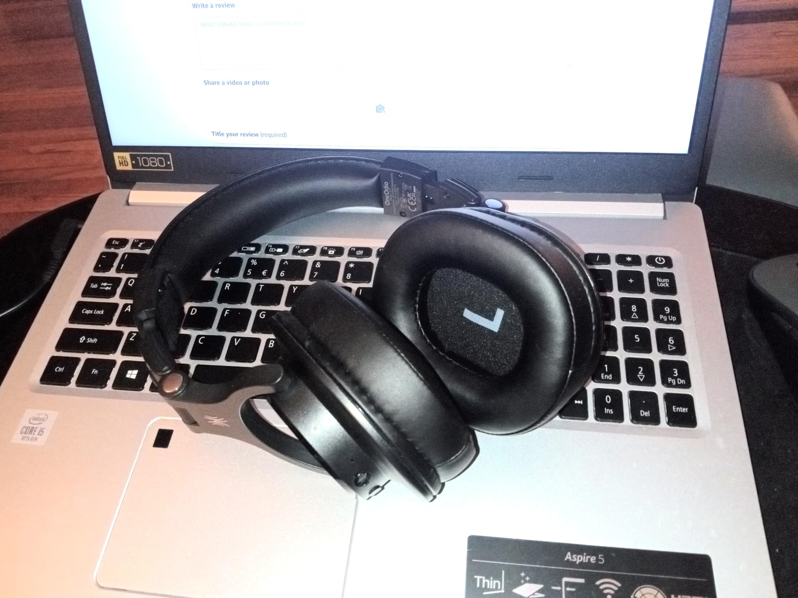 OneOdio A70 Bluetooth Over Ear Headphones, Wireless Headphones with 72H Playtime, Hi-Res, Built-in Mic, 3.5mm/6.35mm Wired Audio Jack for Studio Monitor & Mixing DJ Guitar AMP, Computer PC Gaming customer photo 1